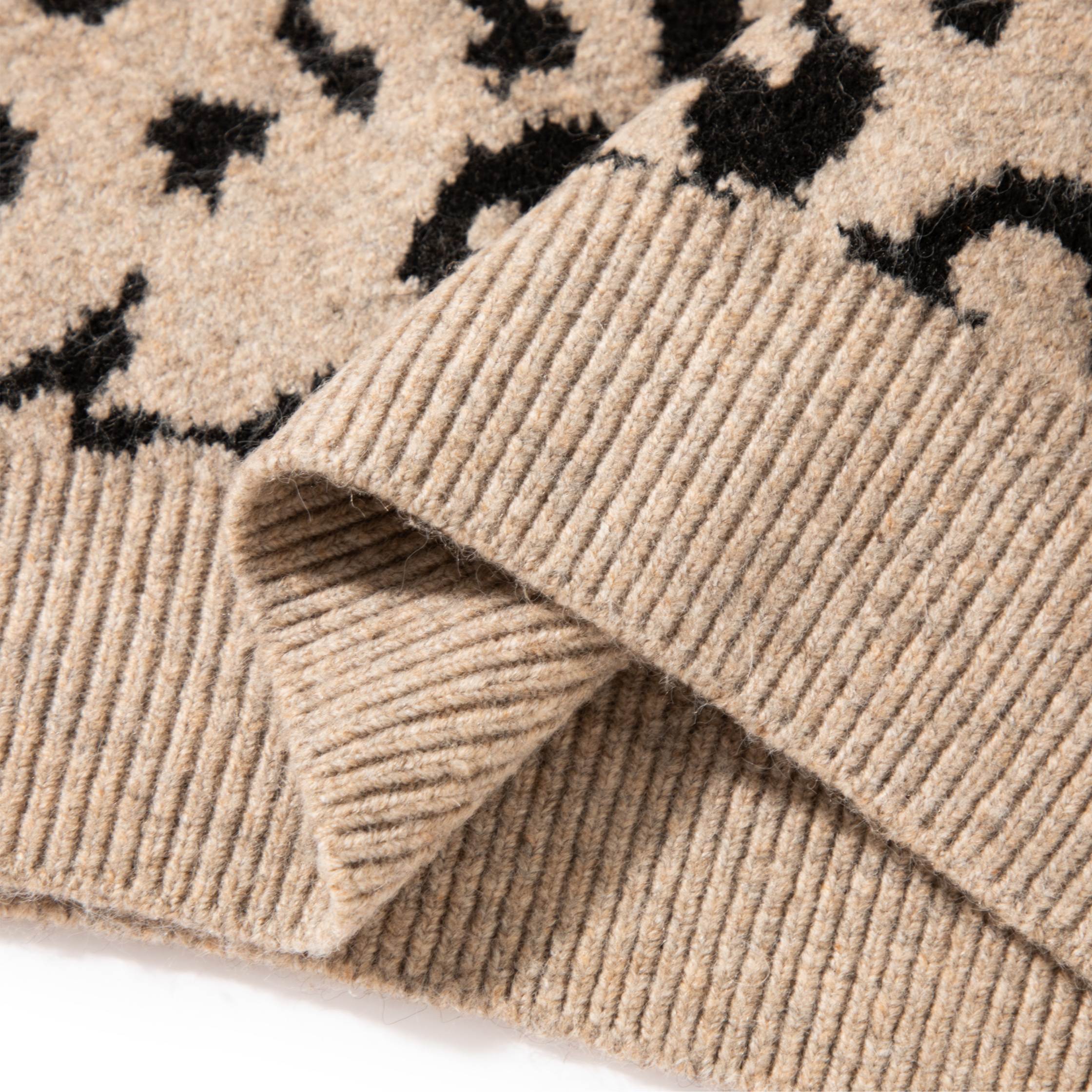 52$ MIUMIU Leopard Knit Sweater Size M-3XL 120630 LNF622 gallery