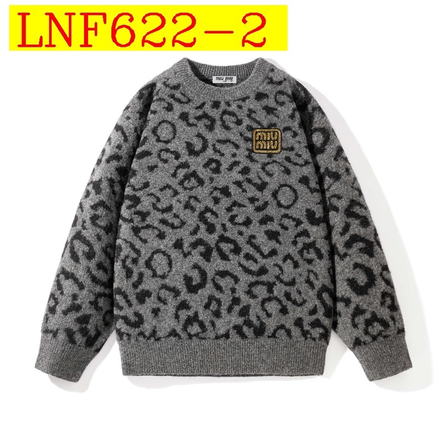 52$ MIUMIU Leopard Knit Sweater Size M-3XL 120630 LNF622 gallery