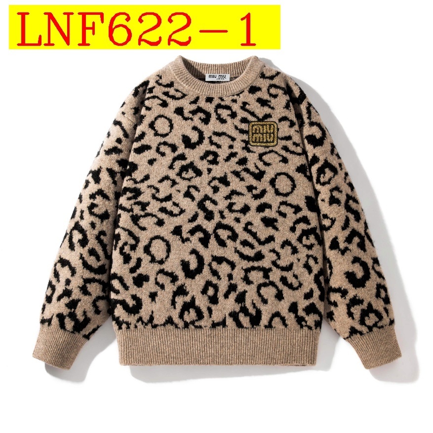 52$ MIUMIU Leopard Knit Sweater Size M-3XL 120630 LNF622 gallery