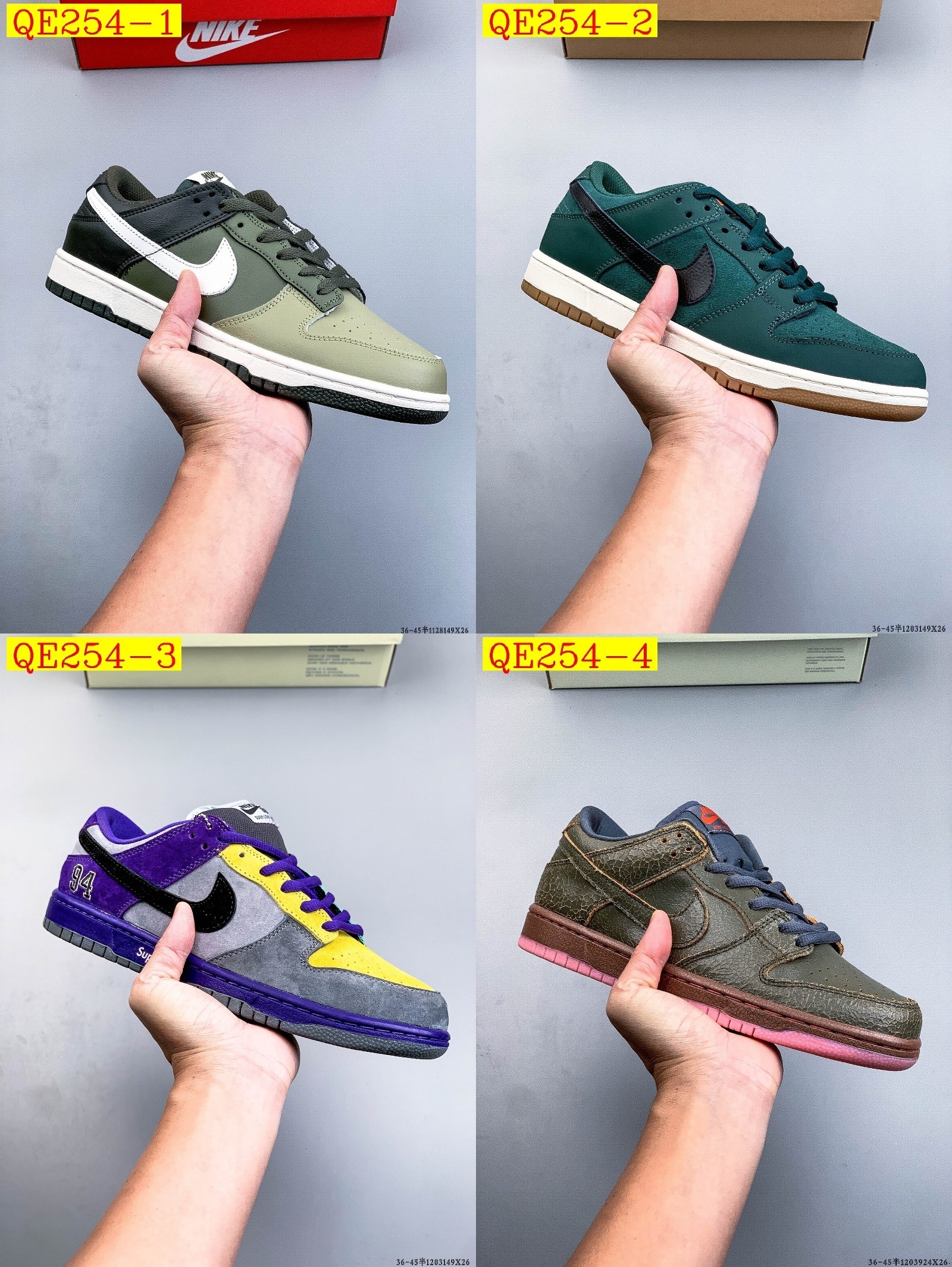 52$ NIKE SB DUNK LOW PRO size 36-46 half 225670 QE254 gallery