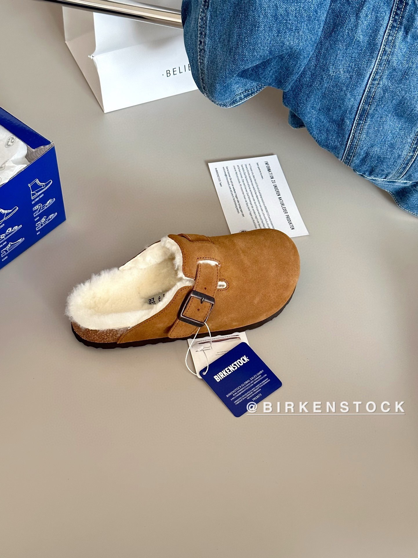 52$ Top Quality Birkenstock Shoes Leather Sheep Wool size 35-40 526660 UG332 gallery