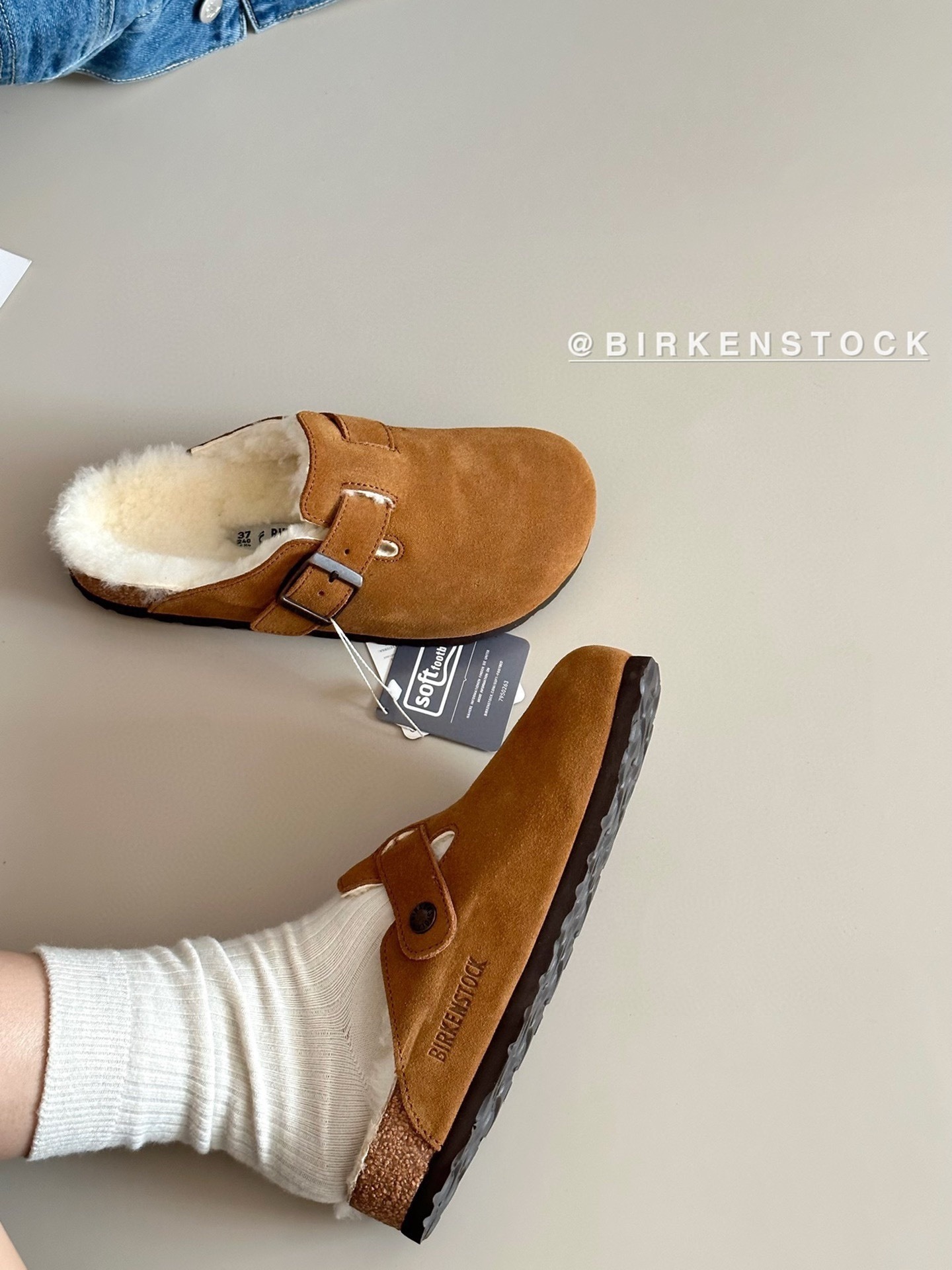 52$ Top Quality Birkenstock Shoes Leather Sheep Wool size 35-40 526660 UG332 gallery