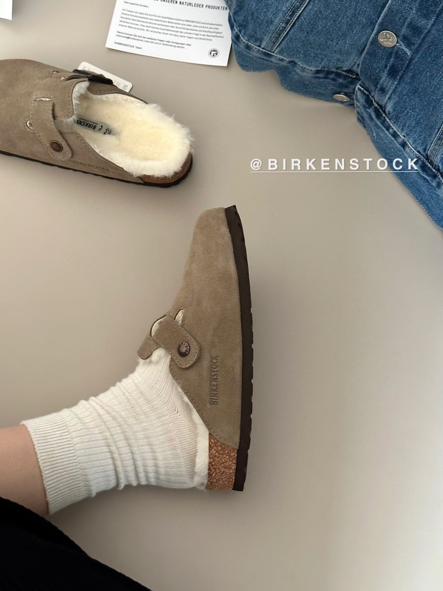 52$ Top Quality Birkenstock Shoes Leather Sheep Wool size 35-40 526660 UG332 gallery