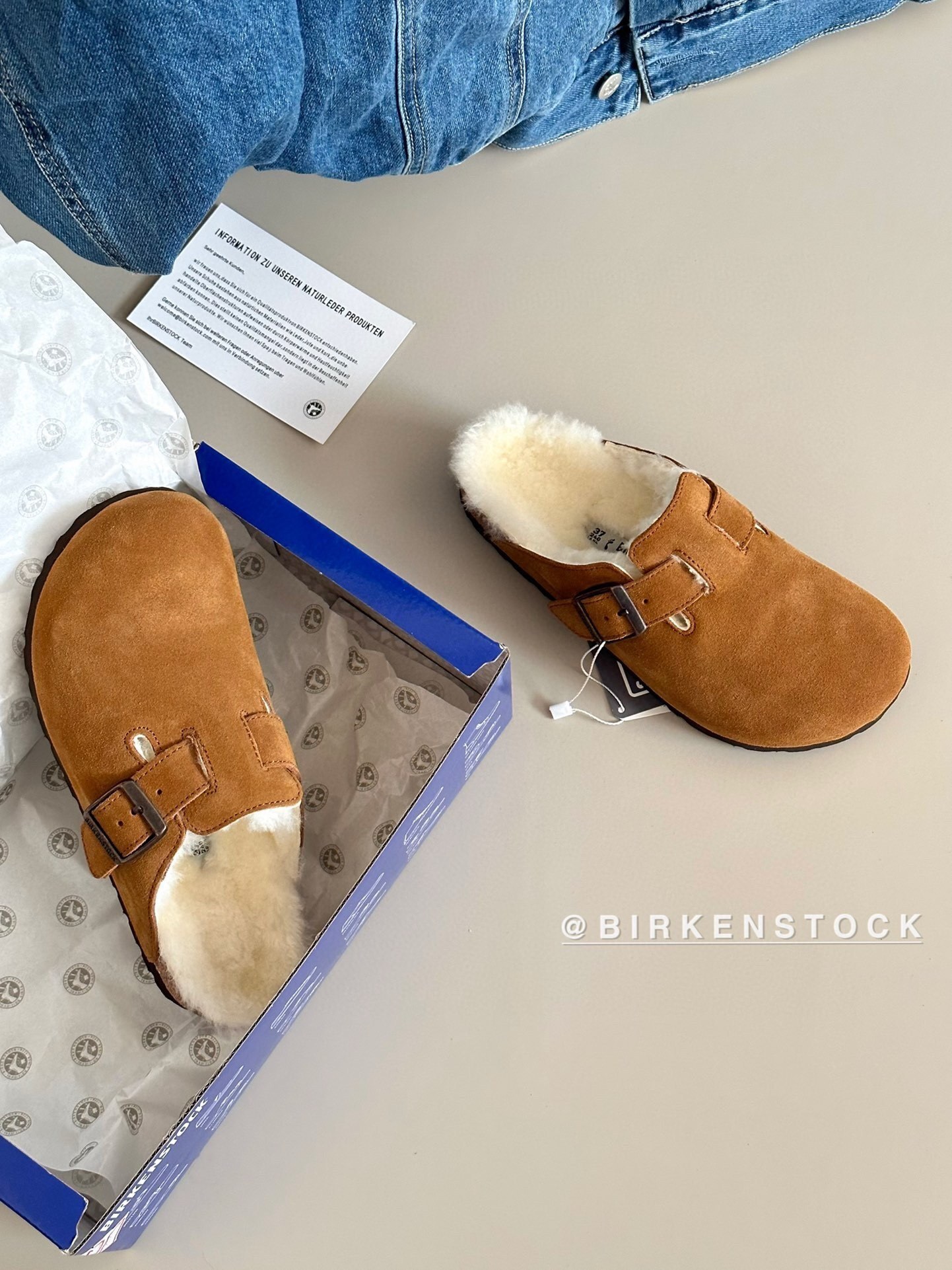 52$ Top Quality Birkenstock Shoes Leather Sheep Wool size 35-40 526660 UG332 gallery