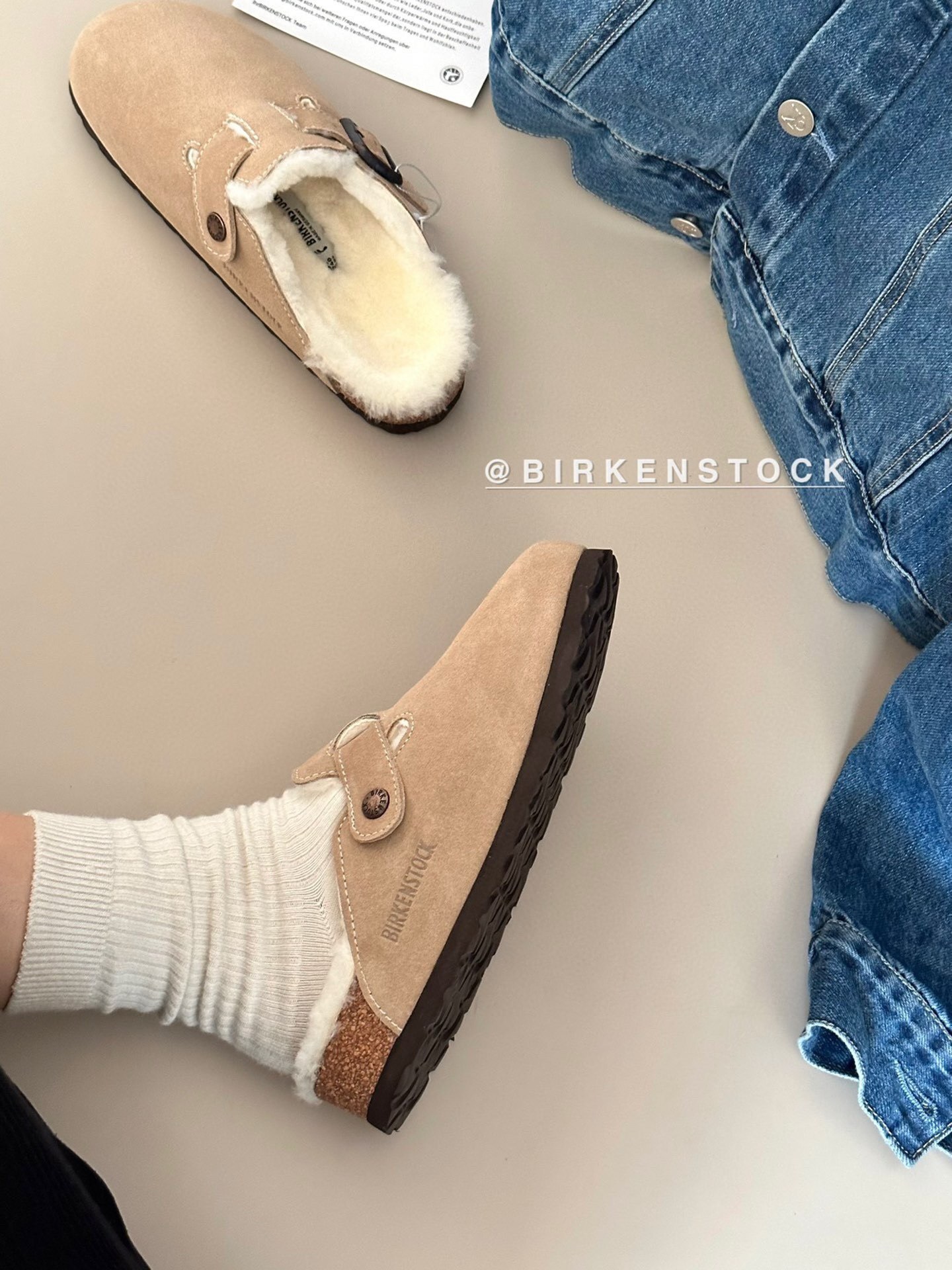 52$ Top Quality Birkenstock Shoes Leather Sheep Wool size 35-40 526660 UG332 gallery