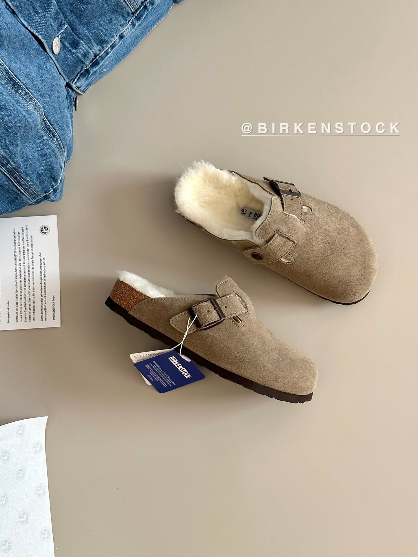 52$ Top Quality Birkenstock Shoes Leather Sheep Wool size 35-40 526660 UG332 gallery