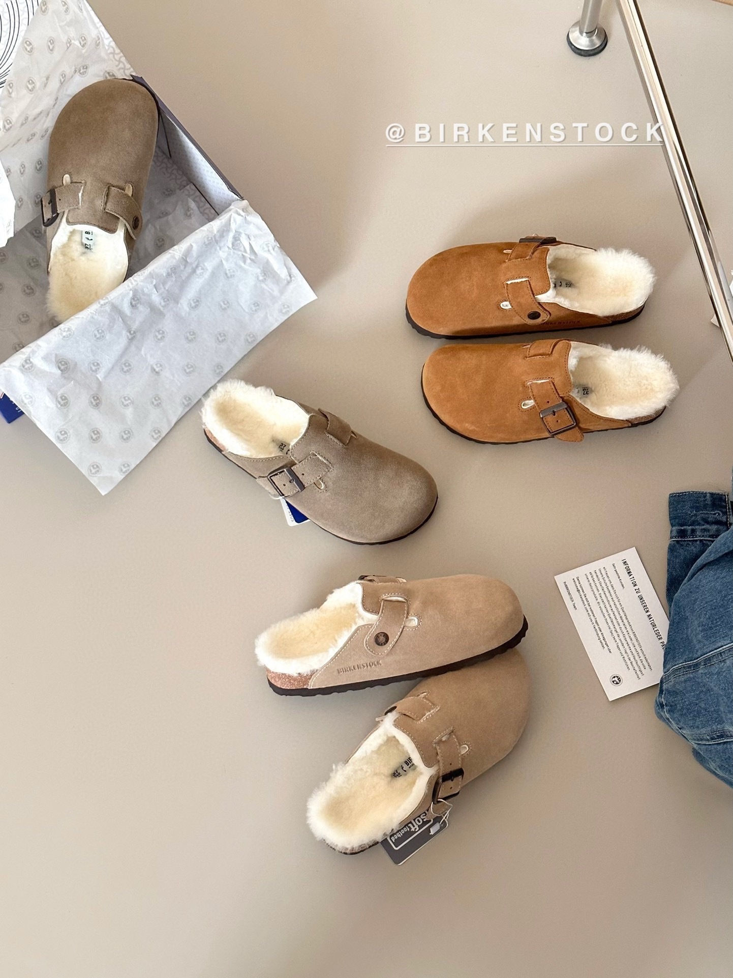 52$ Top Quality Birkenstock Shoes Leather Sheep Wool size 35-40 526660 UG332 gallery