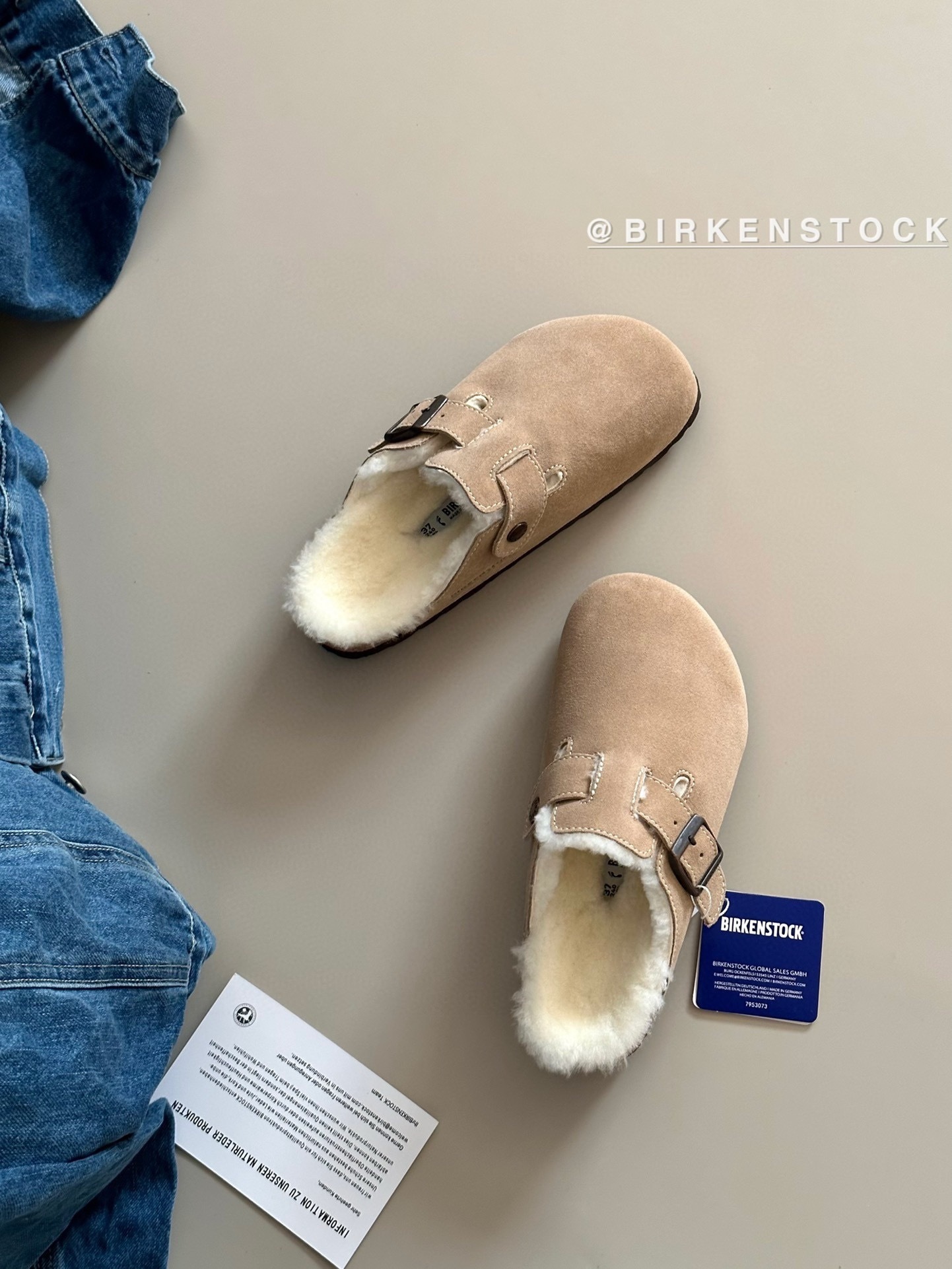 52$ Top Quality Birkenstock Shoes Leather Sheep Wool size 35-40 526660 UG332 gallery