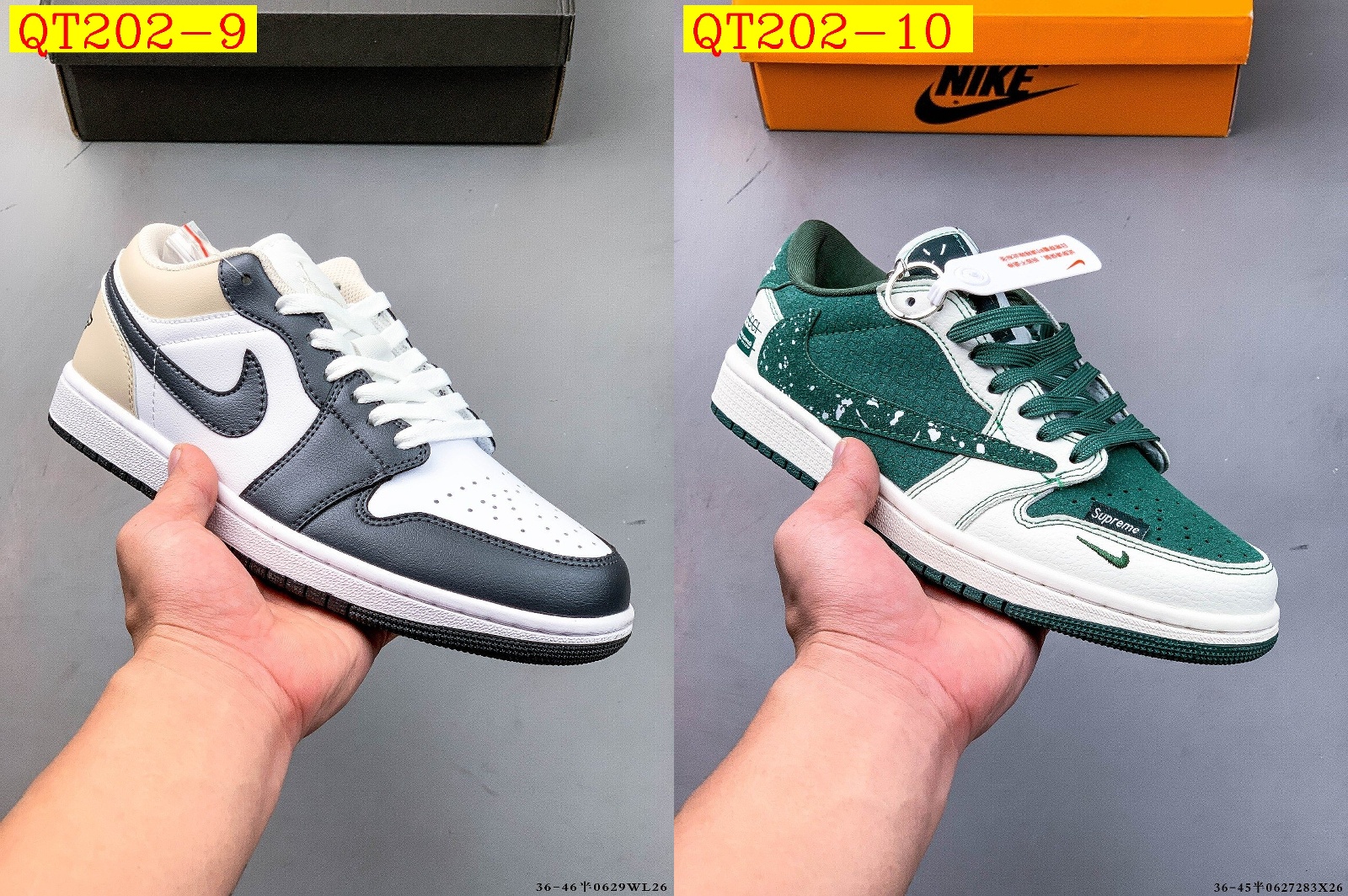 52$ Top Quality NIKE AIR JORDAN LOW 1 size 36-45 half 723690 QT202 gallery
