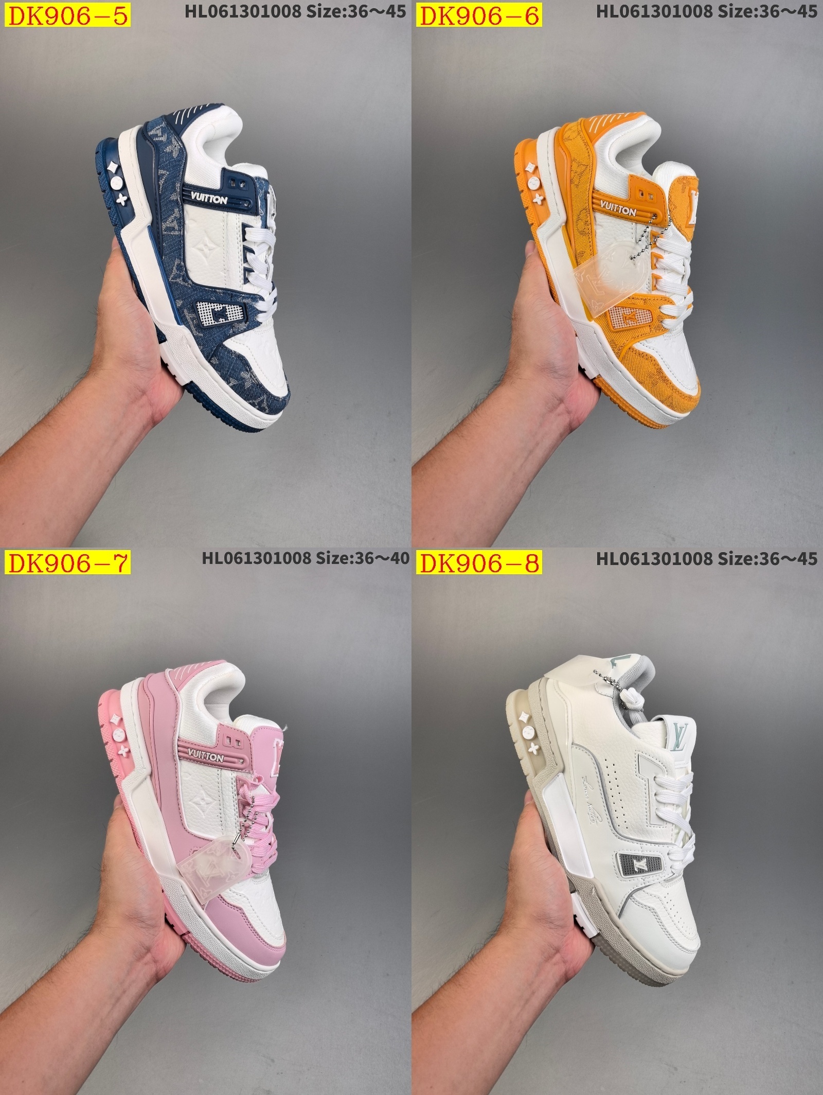 52$ new_dh Louis Vuitton Trainer Sneaker Low size 36-45 52461034396 DK906 gallery