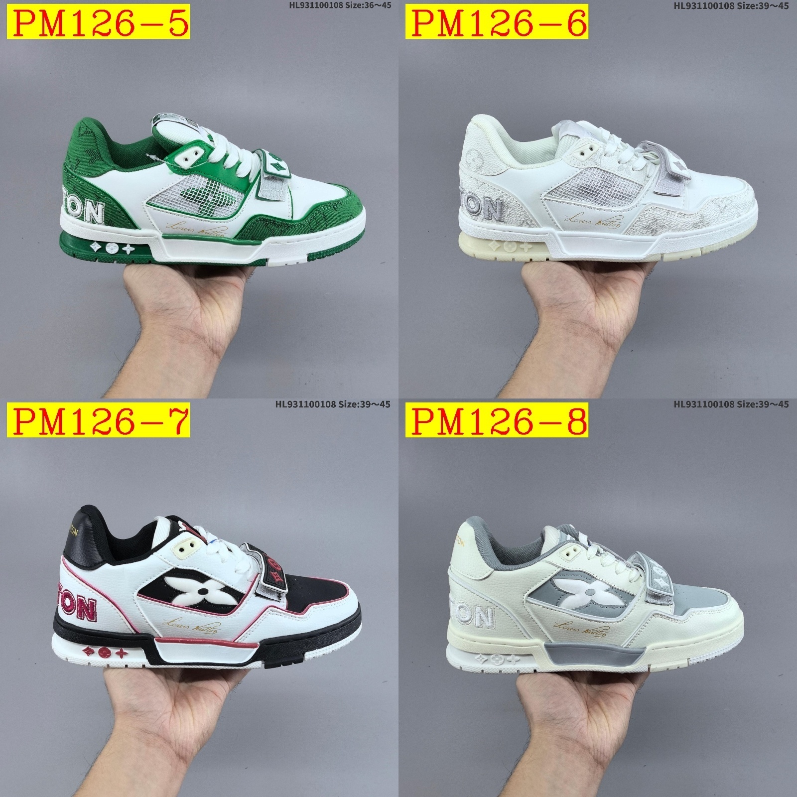 53$ LV Louis Vuitton Trainer Sneaker Low Size 36-45 729250 PM126 gallery