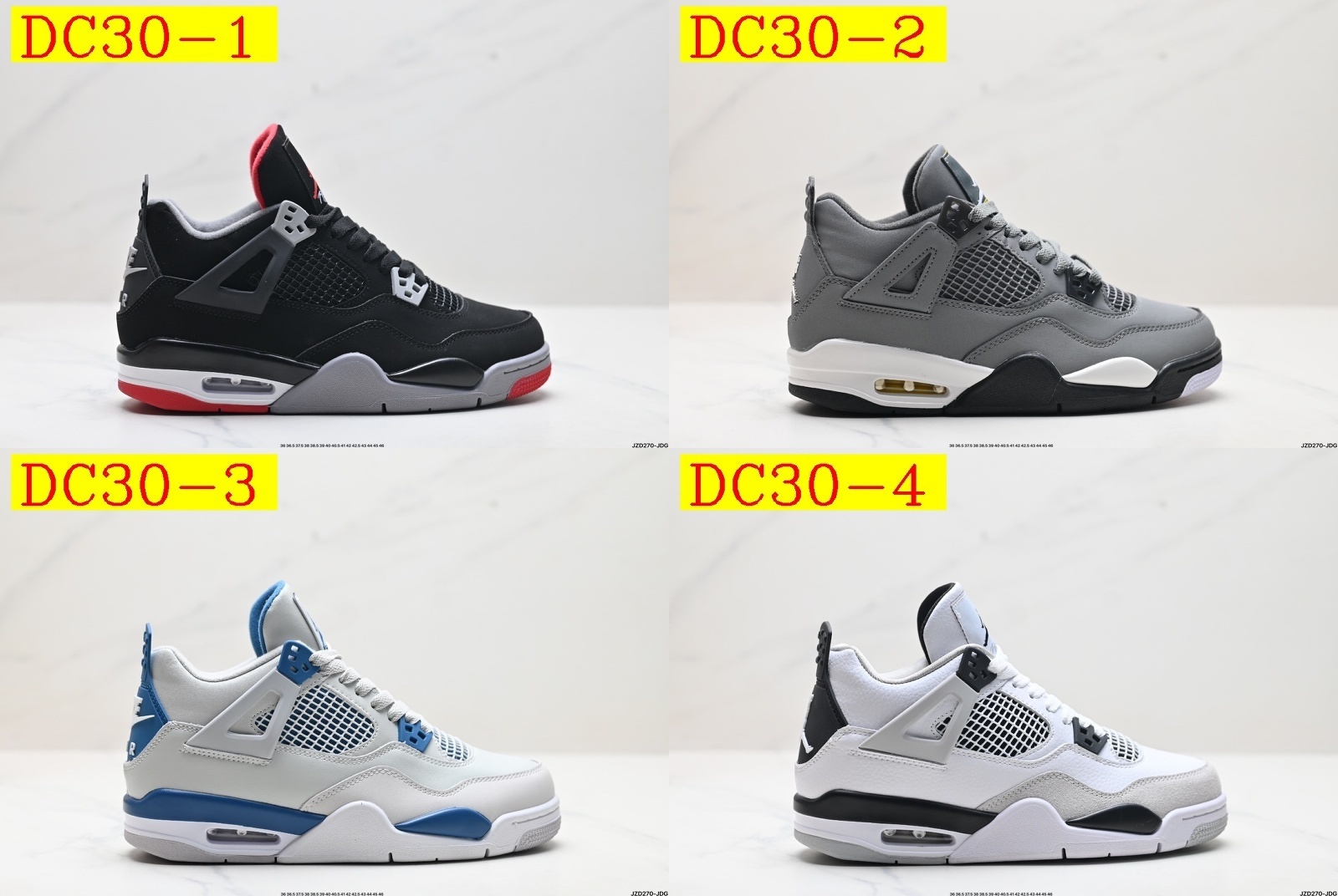 dh Nike Air Jordan 4 Retro Half size 36 46 92645035638 DC30 gallery