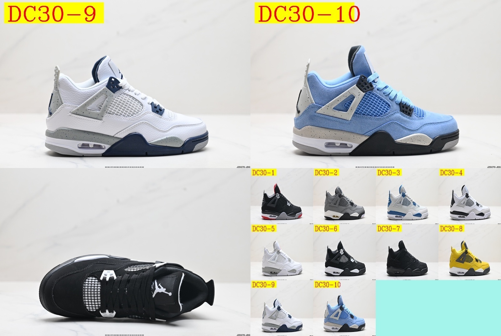 dh Nike Air Jordan 4 Retro Half size 36 46 92645035638 DC30 gallery