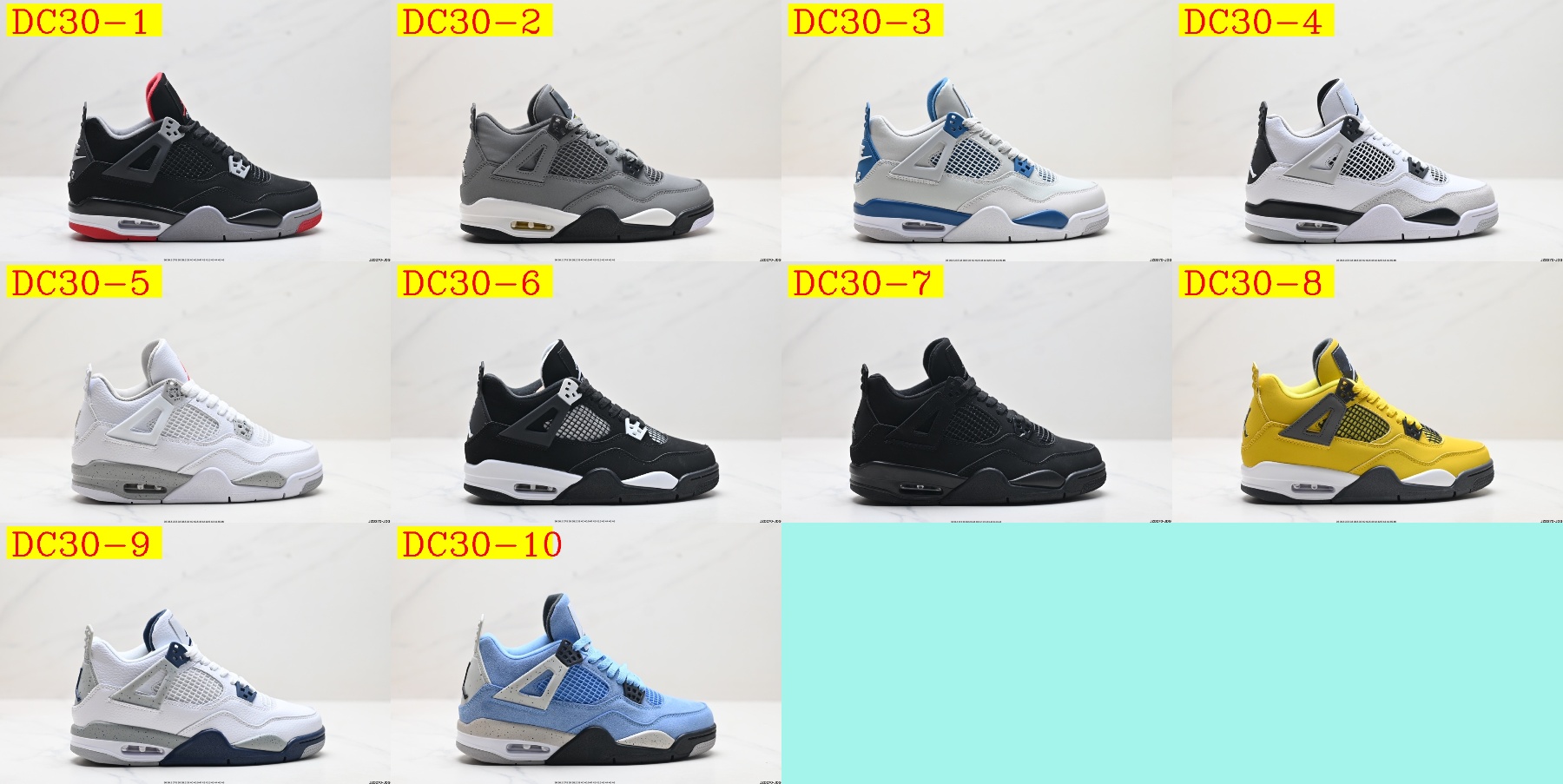 53$ dh Nike Air Jordan 4 Retro Half size 36-46 92645035638 DC30 gallery