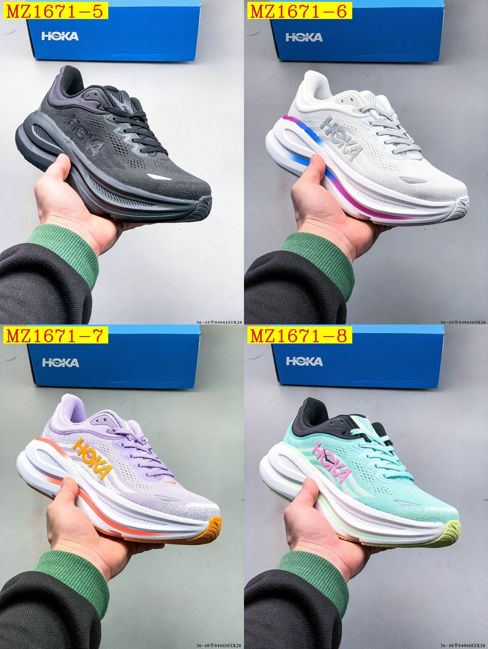 54$ HOKA ONE ONE Bondi 9 size 36-45 826890 MZ1671 gallery