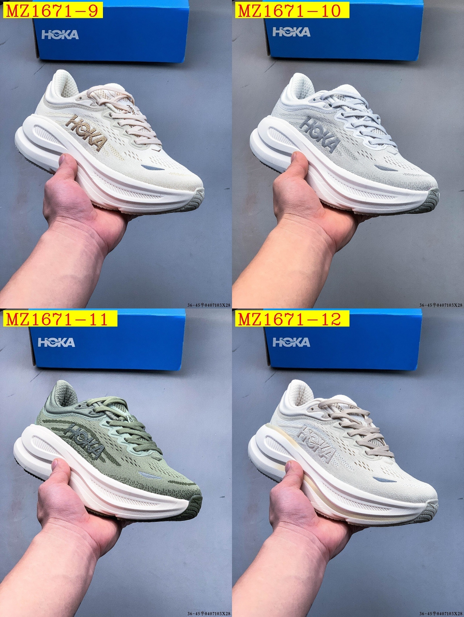 54$ HOKA ONE ONE Bondi 9 size 36-45 826890 MZ1671 gallery