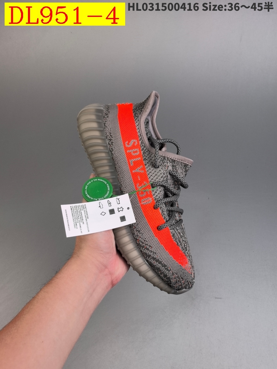 54$ dh Top Quality Adidas Yeezy Boost 350V2 half size 36-45 53206035840 DL951 gallery
