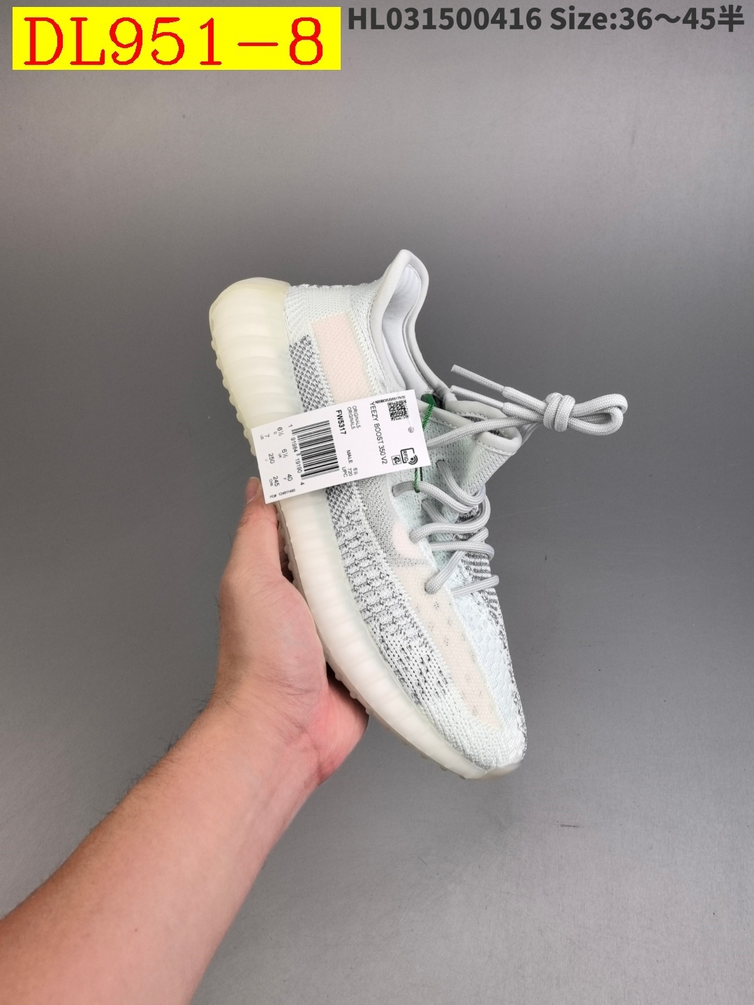 54$ dh Top Quality Adidas Yeezy Boost 350V2 half size 36-45 53206035840 DL951 gallery