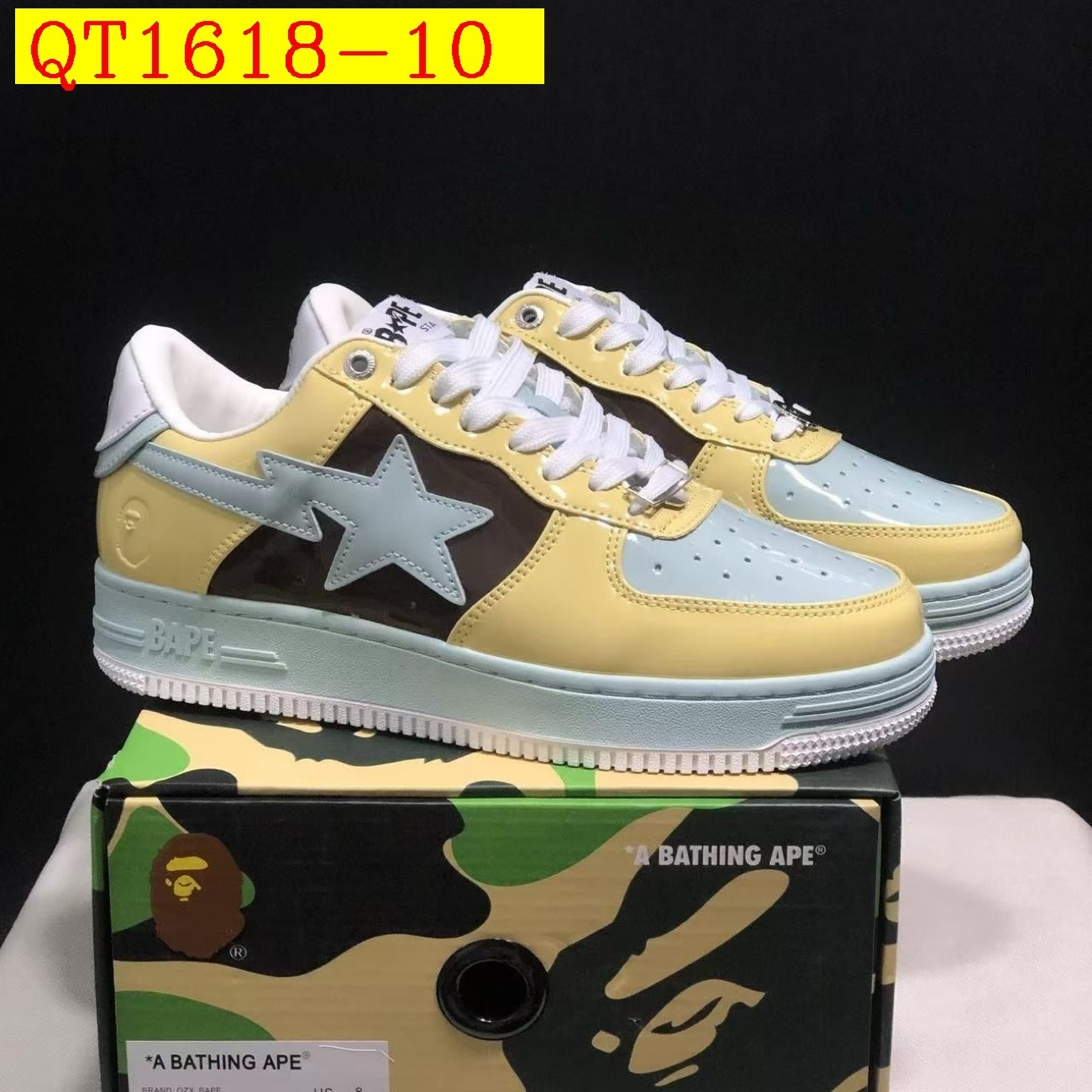 55$ A Bathing Ape BAPE Sk8 Sta Low SK8 Size 36-45 825690 QT1618 gallery