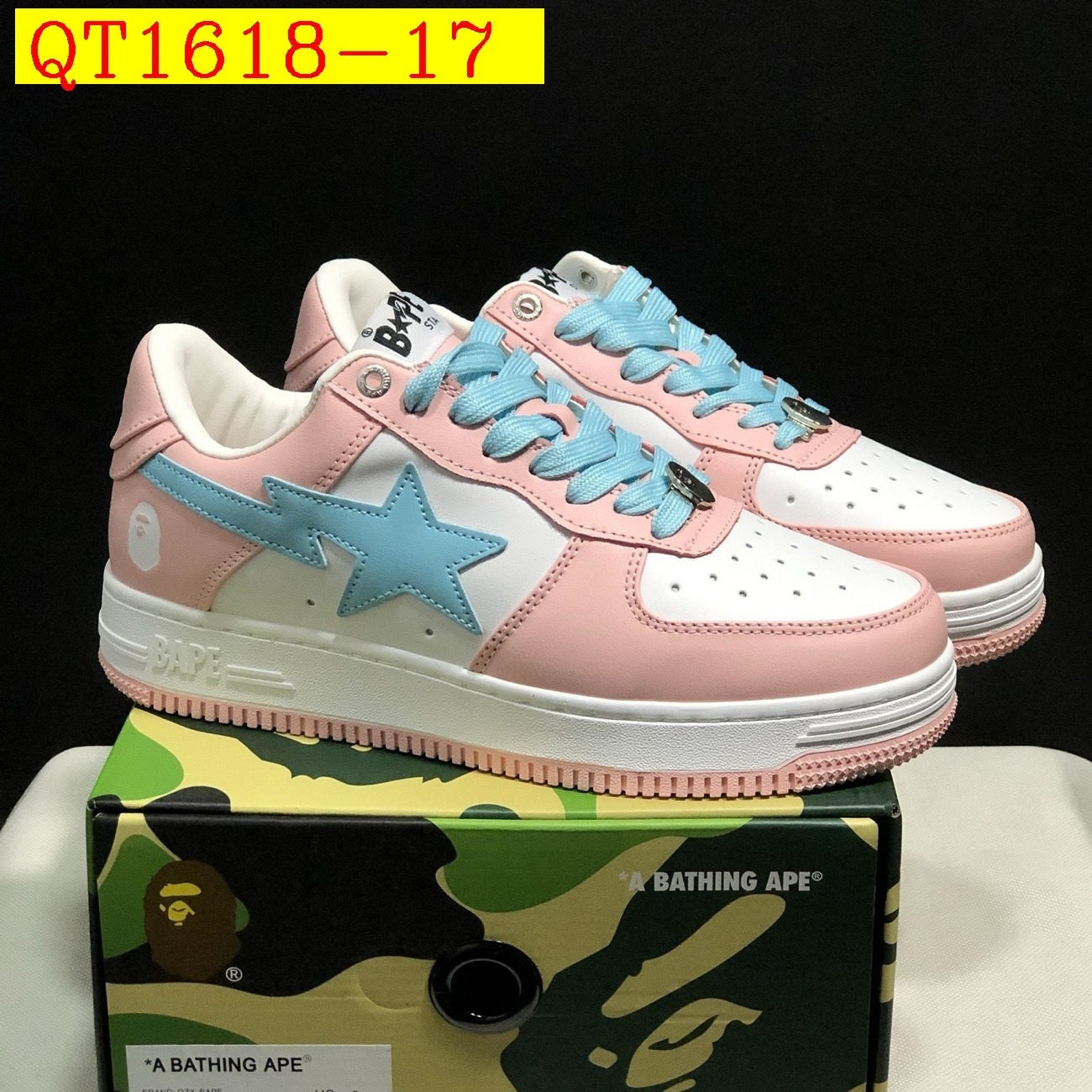 55$ A Bathing Ape BAPE Sk8 Sta Low SK8 Size 36-45 825690 QT1618 gallery