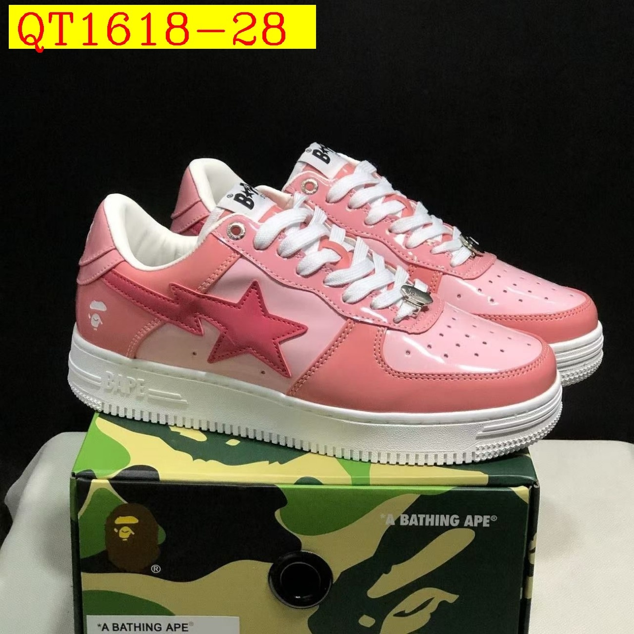 55$ A Bathing Ape BAPE Sk8 Sta Low SK8 Size 36-45 825690 QT1618 gallery