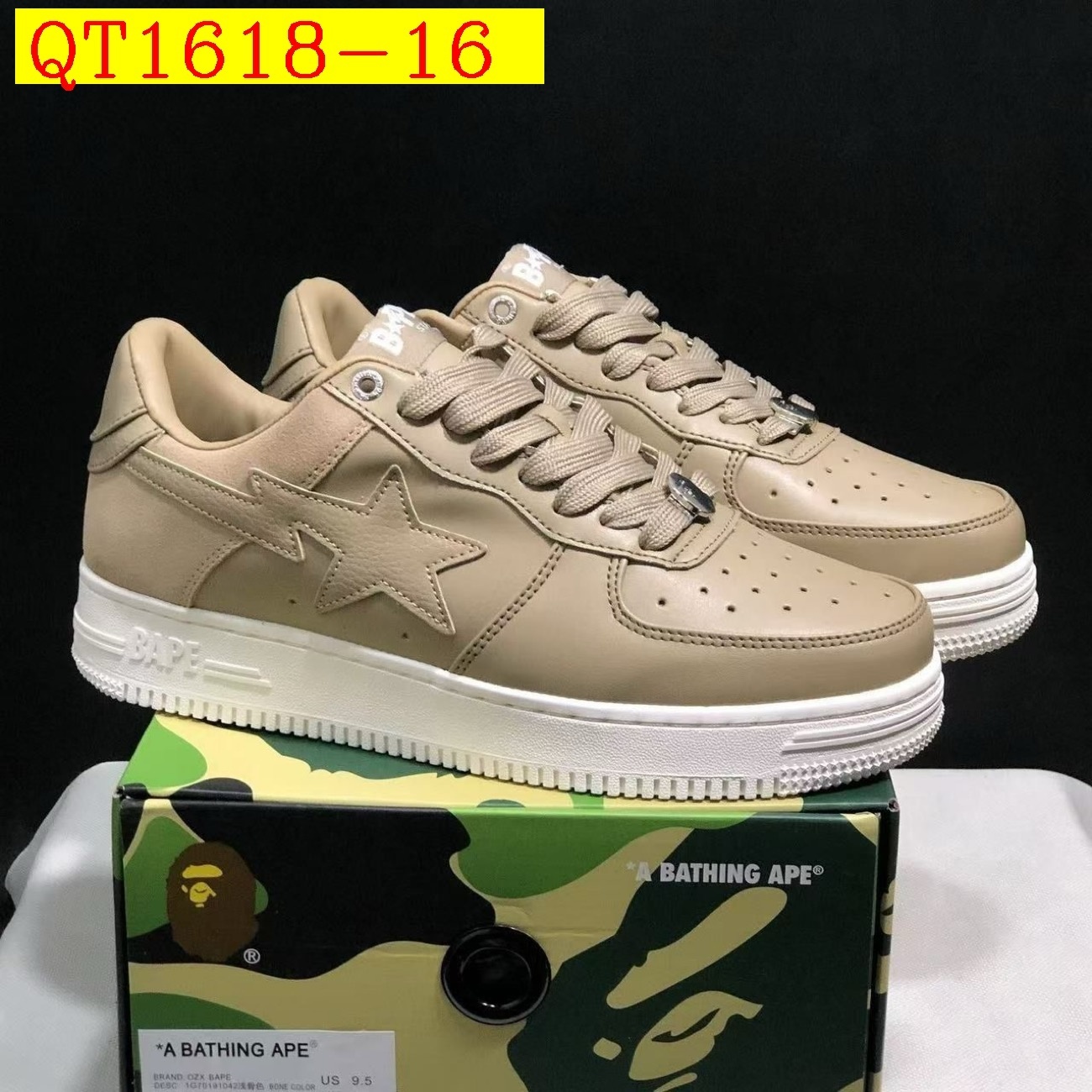 55$ A Bathing Ape BAPE Sk8 Sta Low SK8 Size 36-45 825690 QT1618 gallery