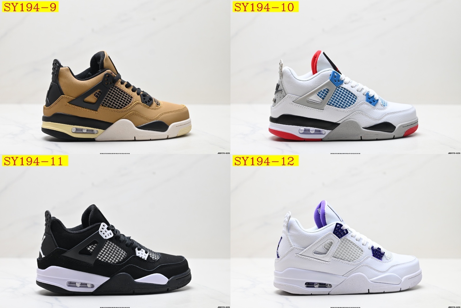 55$ Nike Air Jordan 4 Retro Size 36-46 half 327640 SY194 gallery