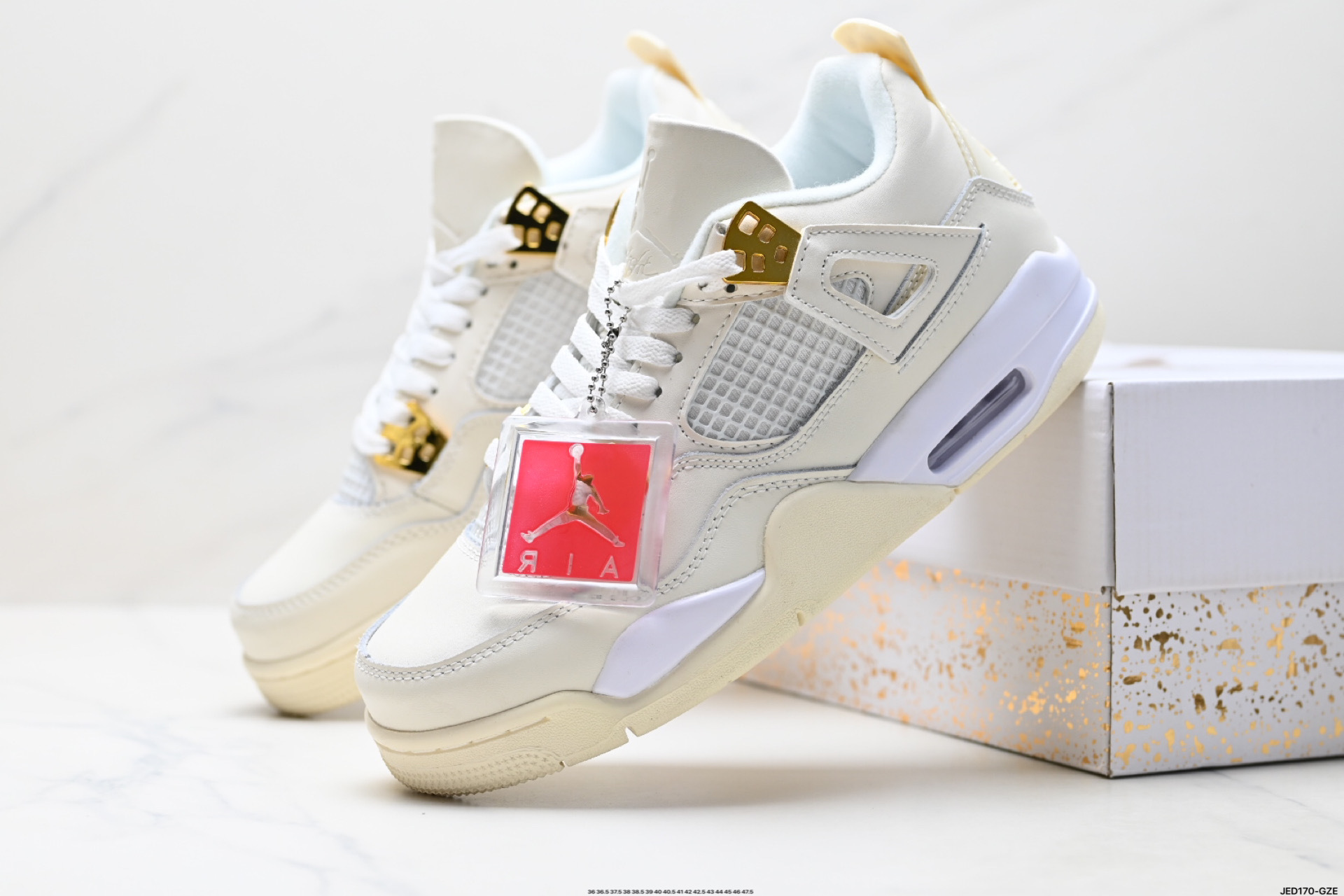 55$ Nike Air Jordan 4 Retro Size 36-46 half 327640 SY194 gallery