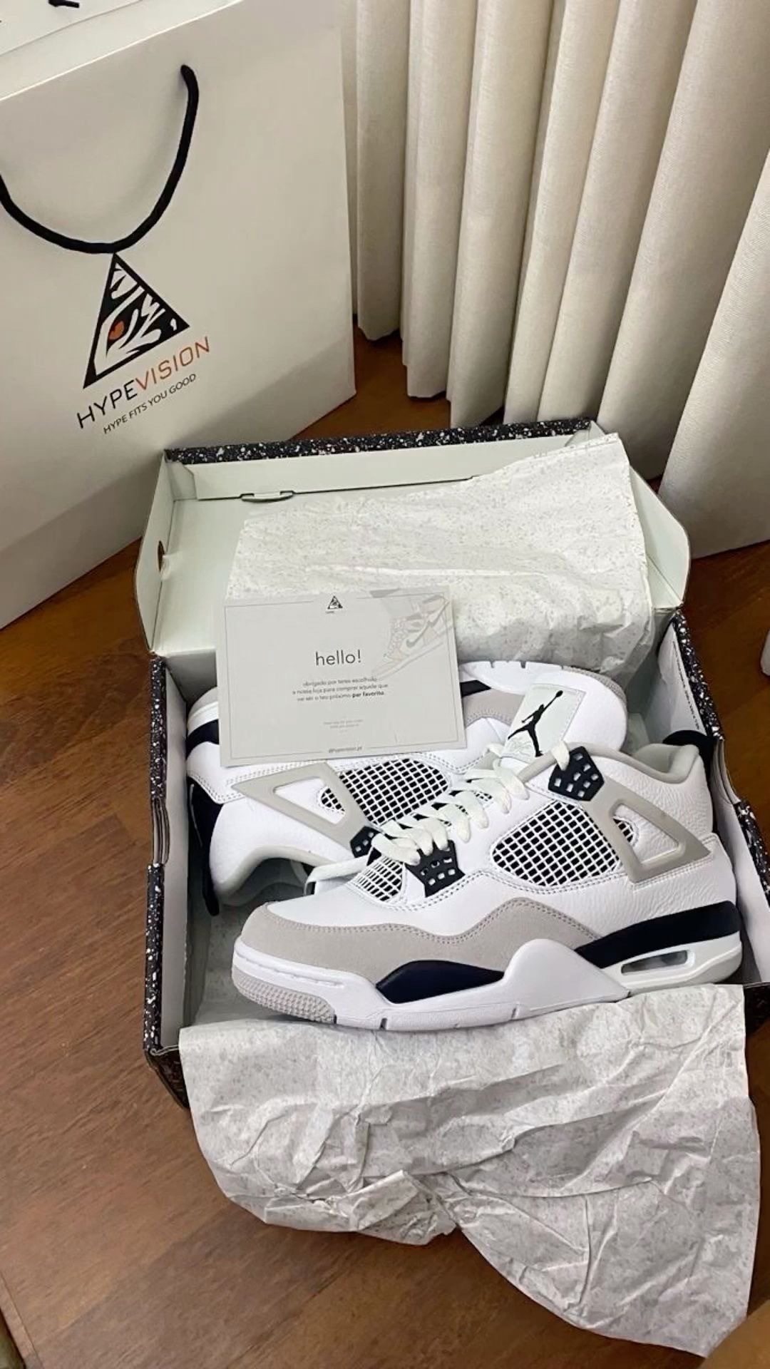 55$ Nike Air Jordan 4 Retro Size 36-46 half 327640 SY194 gallery