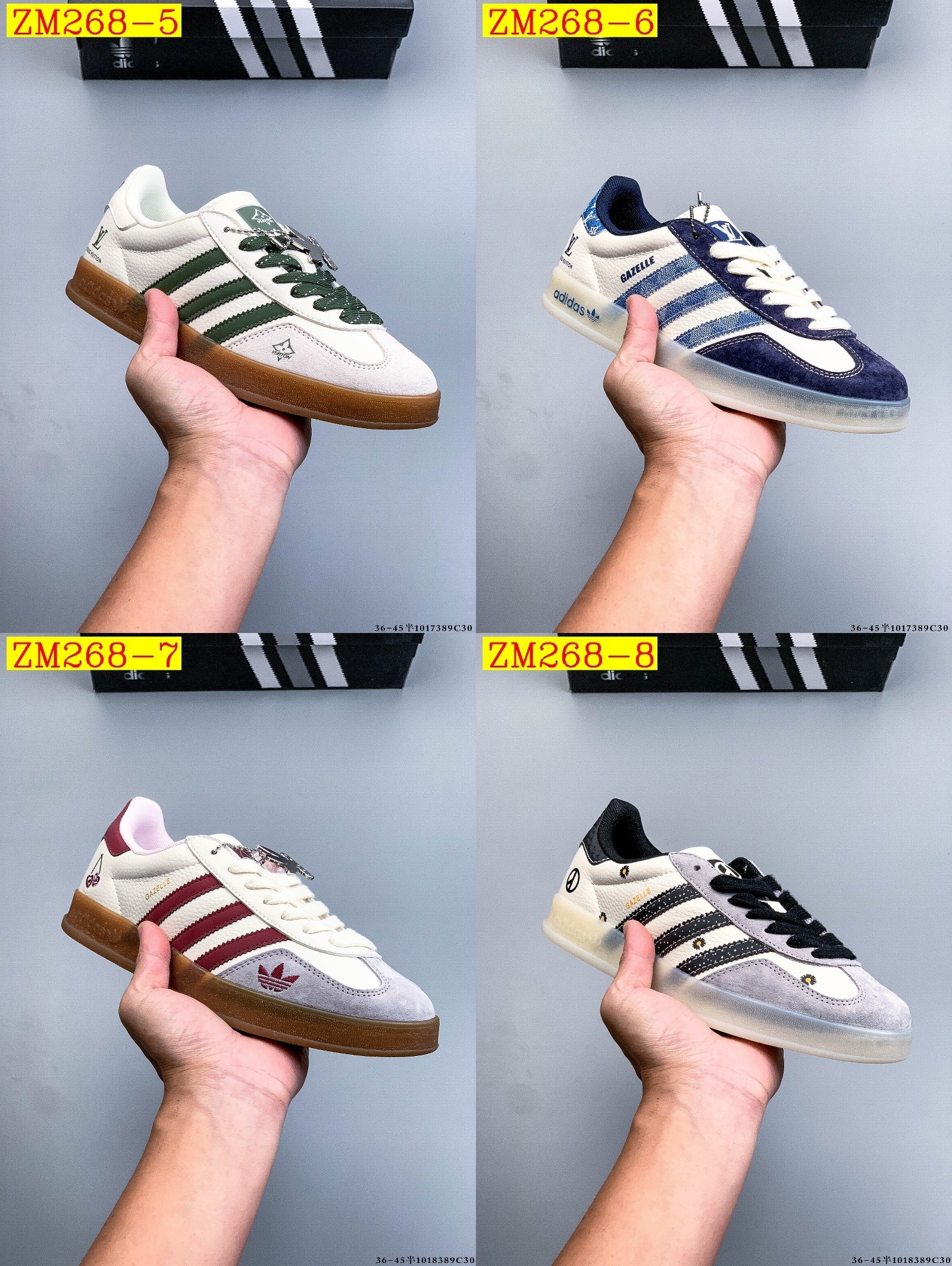 55$ Top Quality Adidas Originals Gazelle Size 36-45 half 638040 ZM268 gallery