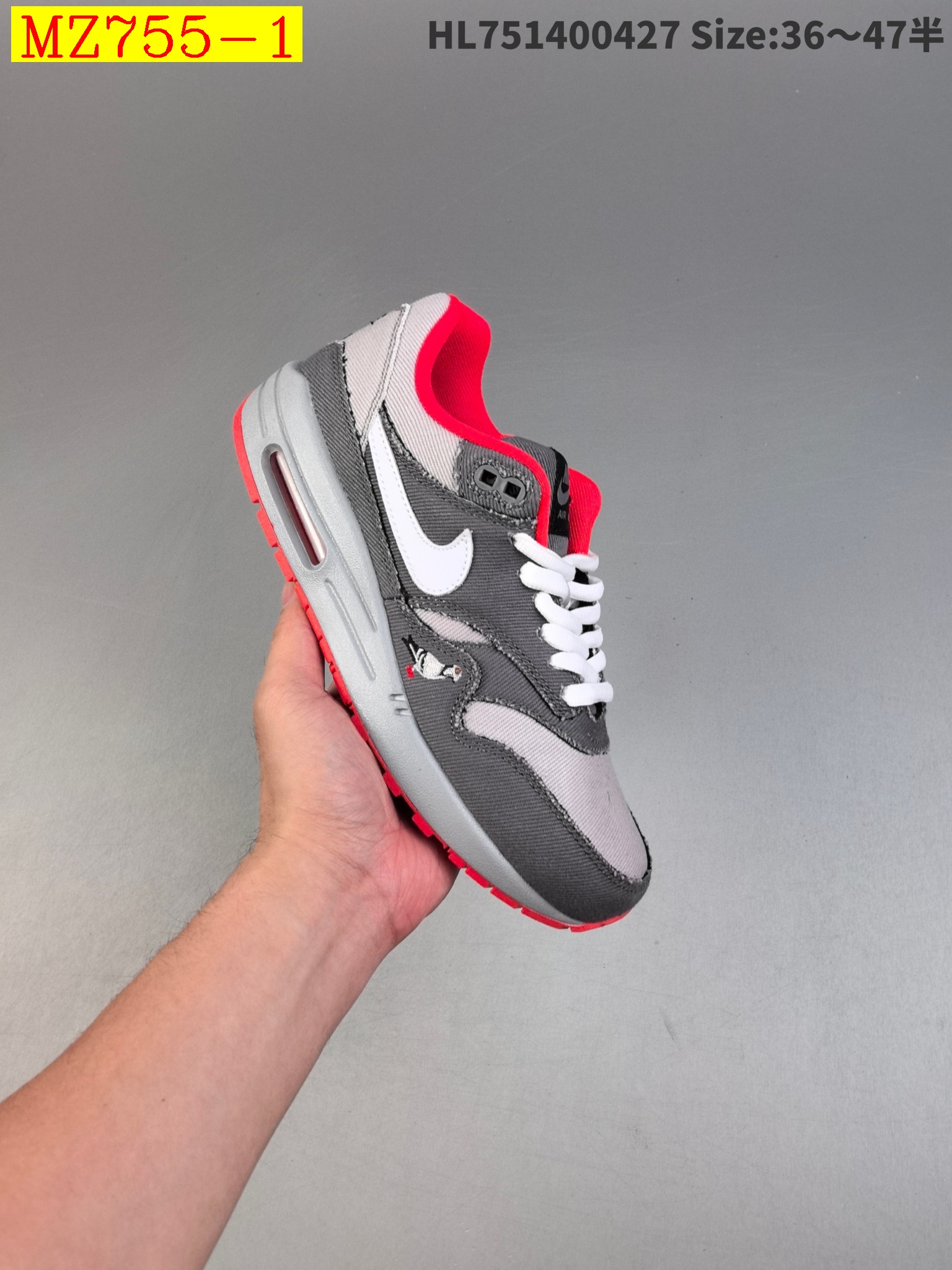 55$ Top Quality Nike Air Max 1 half size 36-46 923890 MZ755 gallery