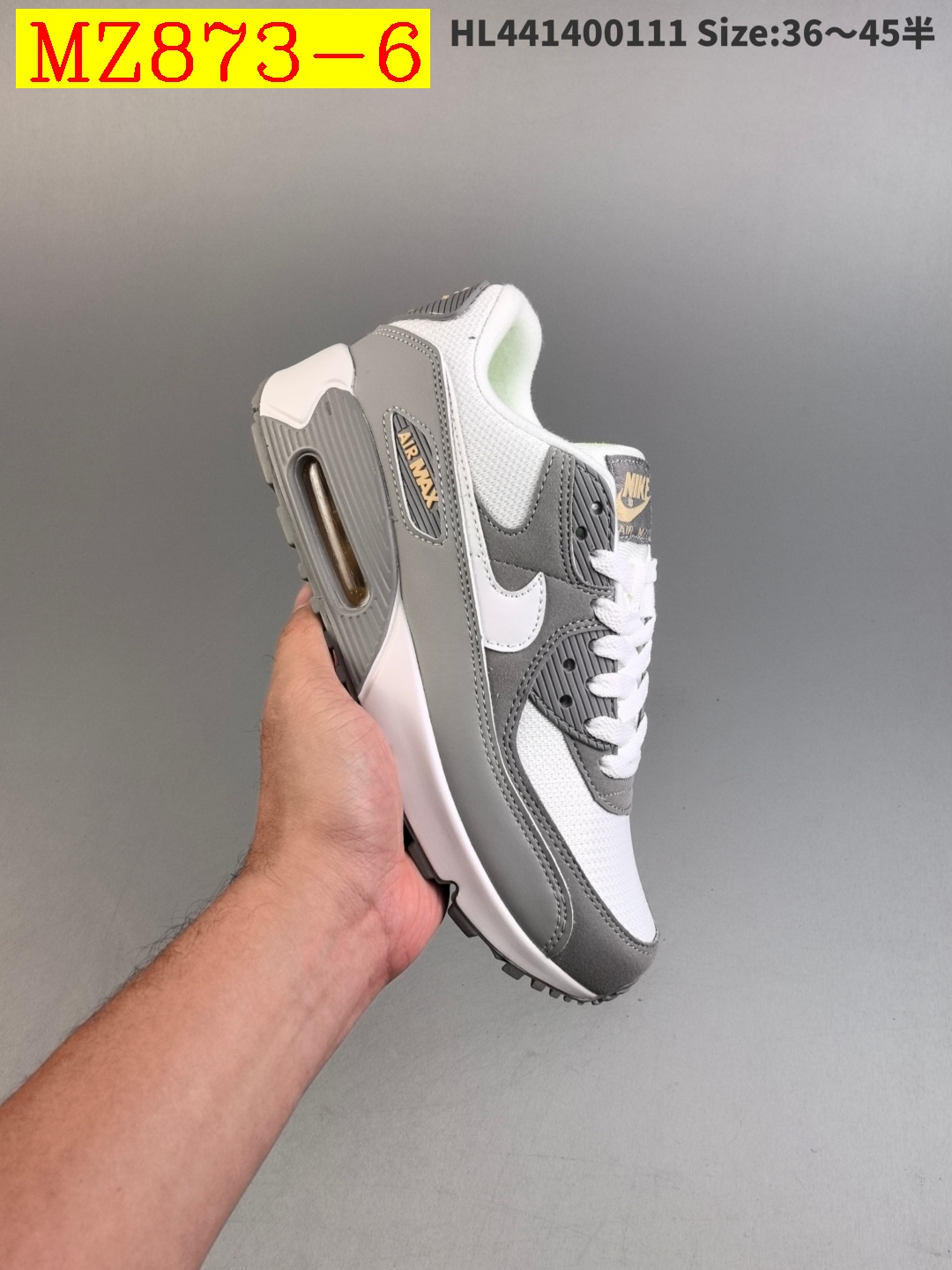 55$ Top Quality Nike Air Max 90 half size 36-45 526820 MZ873 gallery