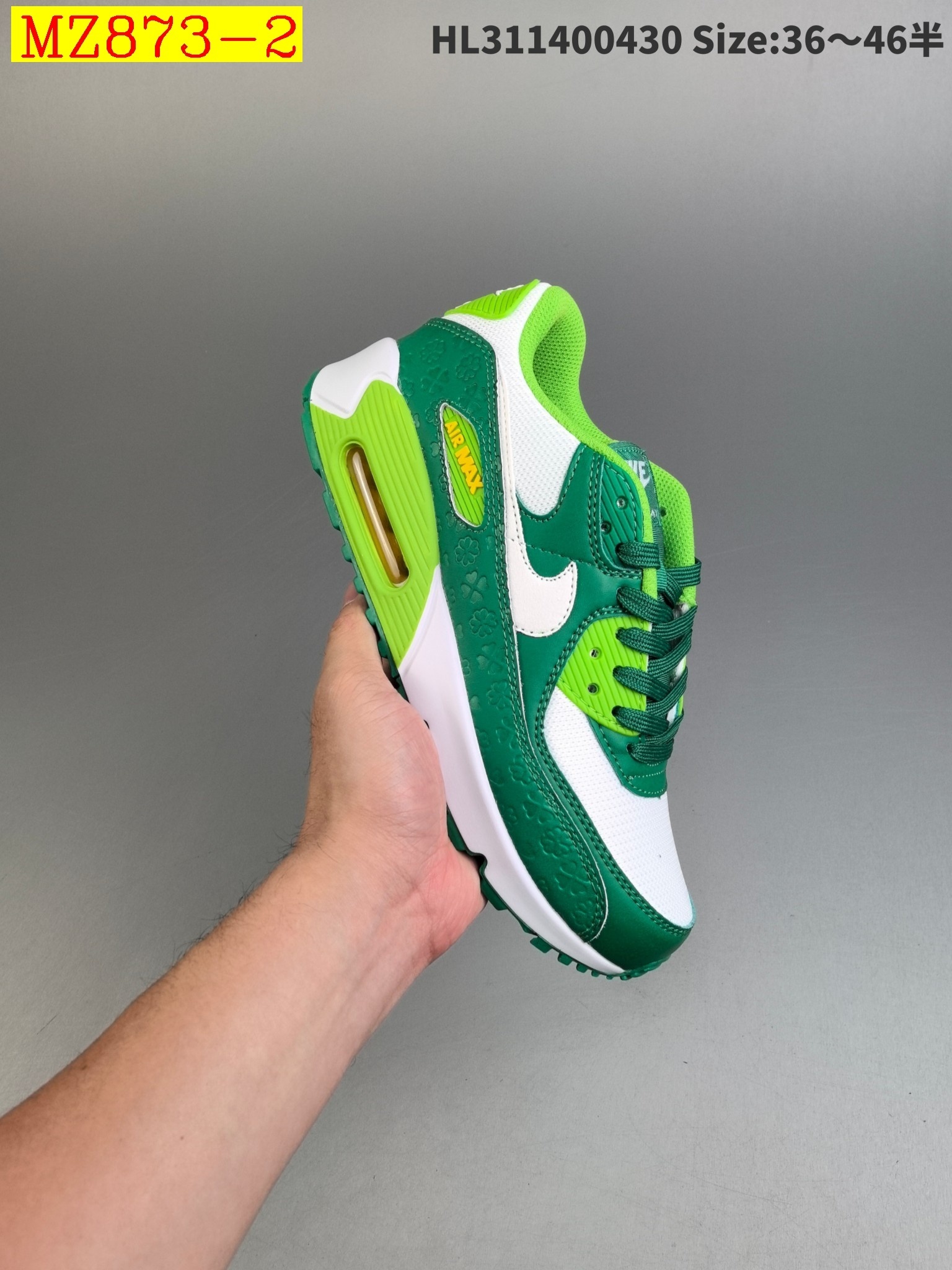 55$ Top Quality Nike Air Max 90 half size 36-45 526820 MZ873 gallery