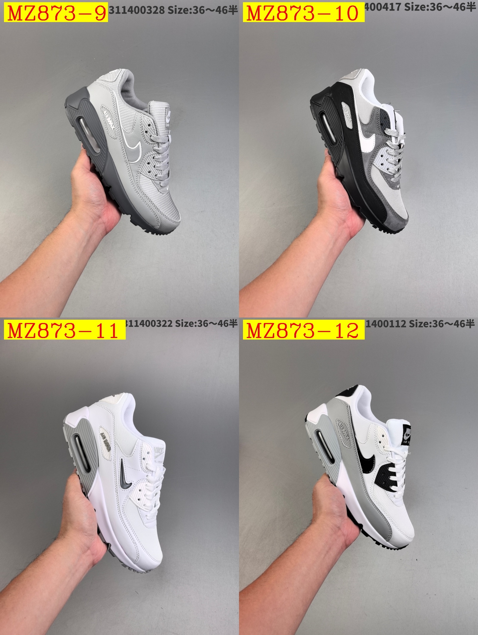 55$ Top Quality Nike Air Max 90 half size 36-45 526820 MZ873 gallery