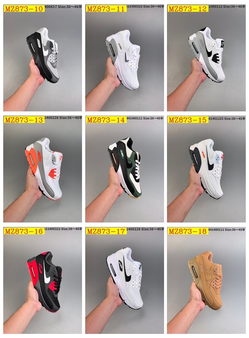 55$ Top Quality Nike Air Max 90 half size 36-45 526820 MZ873 gallery