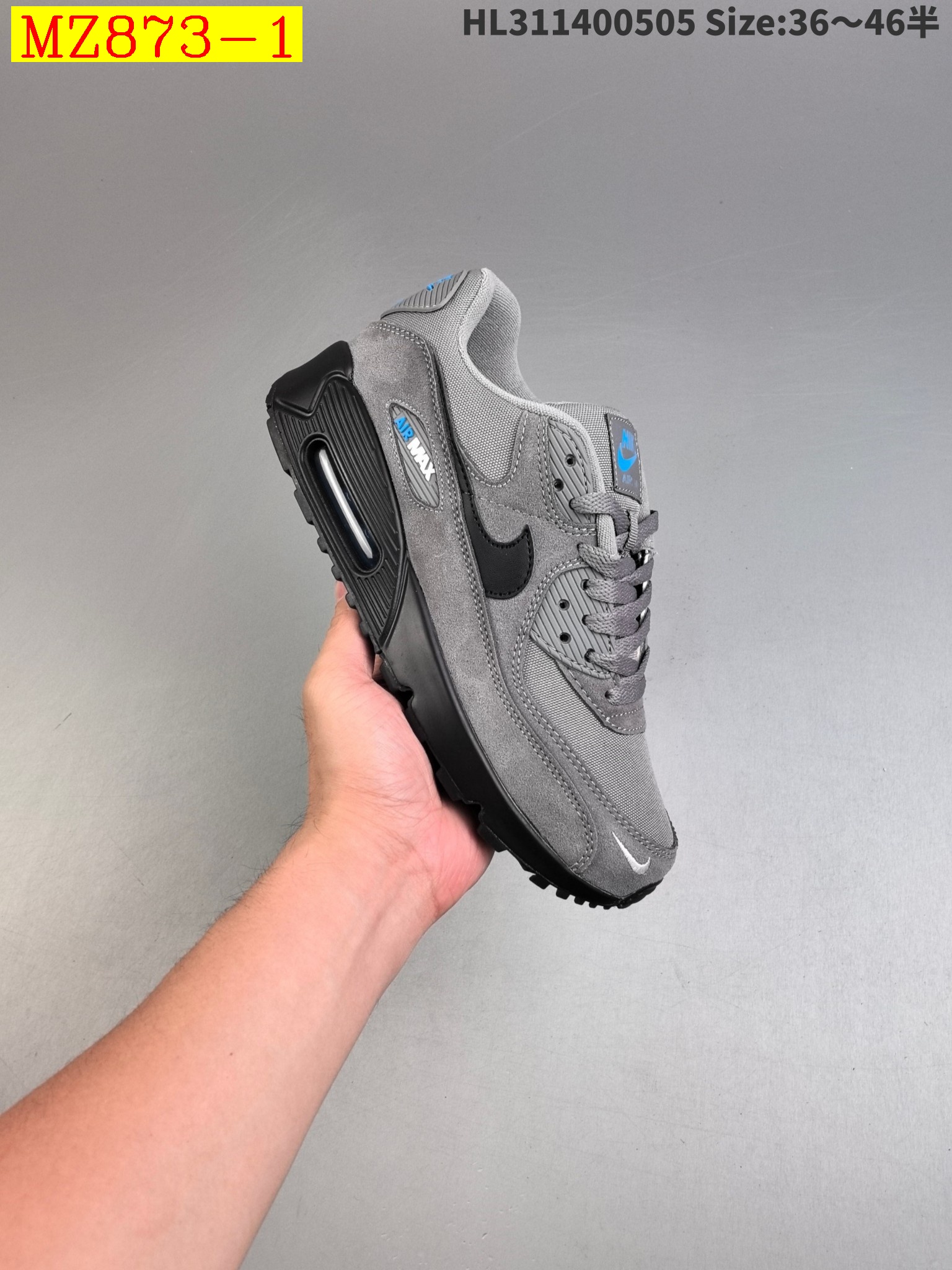 55$ Top Quality Nike Air Max 90 half size 36-45 526820 MZ873 gallery