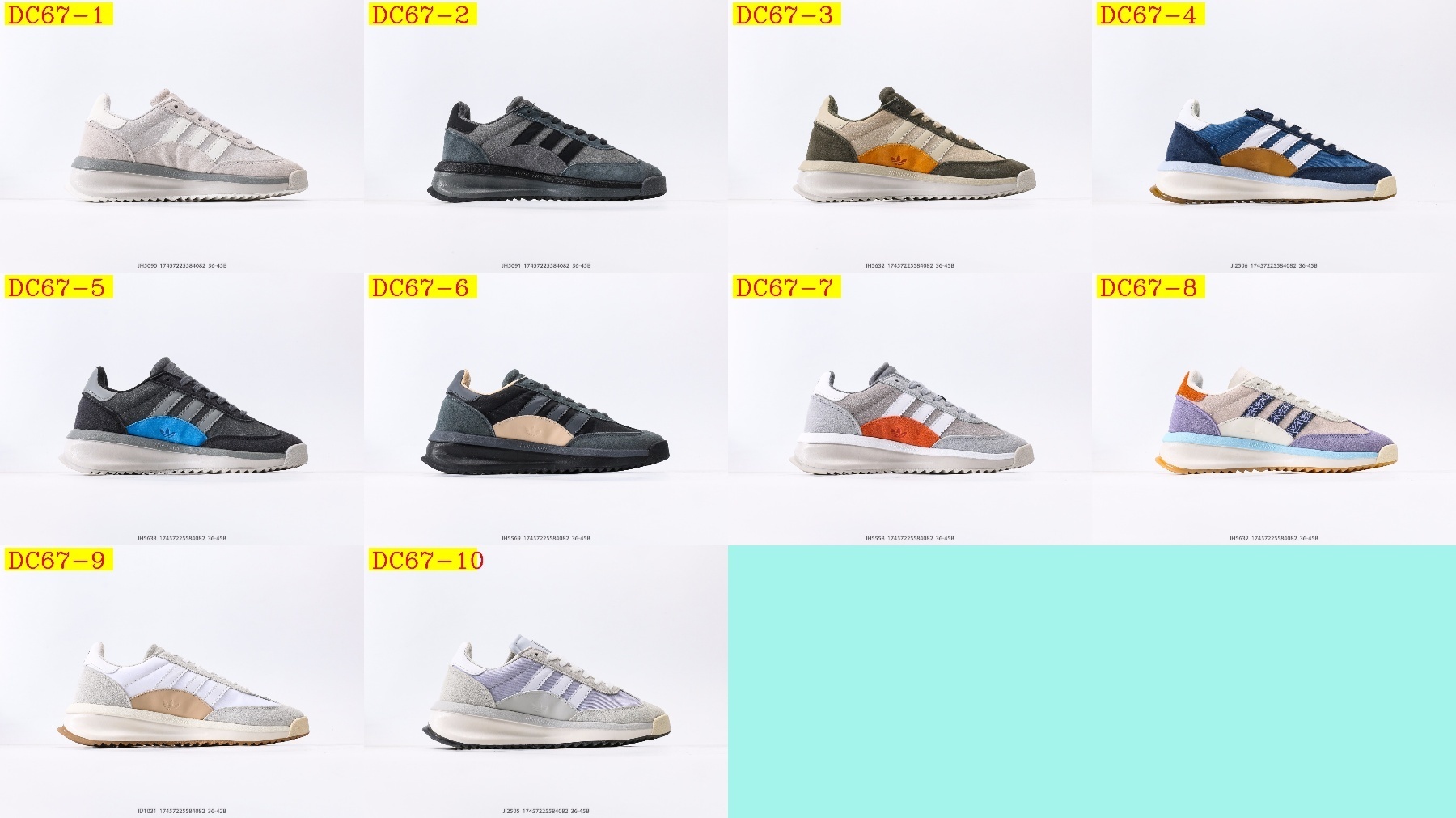 55$ dh Adidas Bad Bunny Adizero SL 72 Half size 36-45 52481035855 DC67 gallery