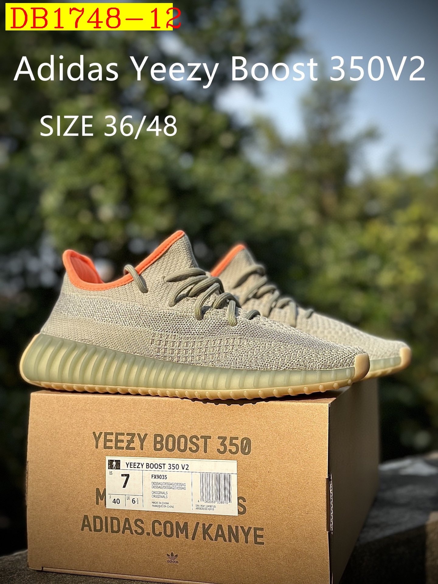 55$ dh Adidas YEEZY 350V2 2 size 36-46 52487034490 DB1748 gallery