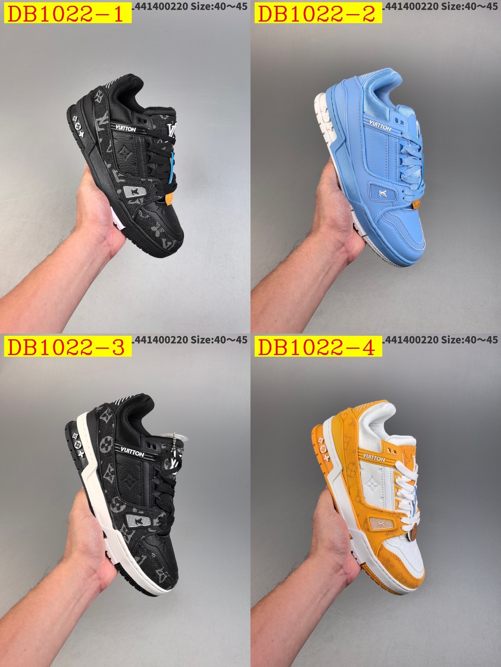 55$ dh Louis Vuitton Trainer Sneaker Low size 40-45 62385035853 DB1022 gallery