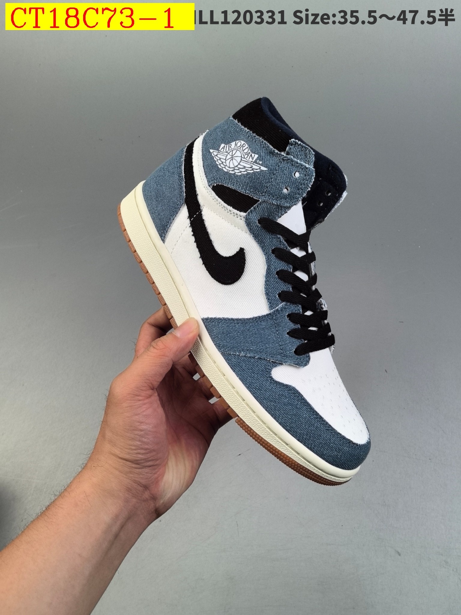55$ new_dh Air Jordan 1 High OG True Blue SIZE 36-45 93807035622 CT18C73 gallery
