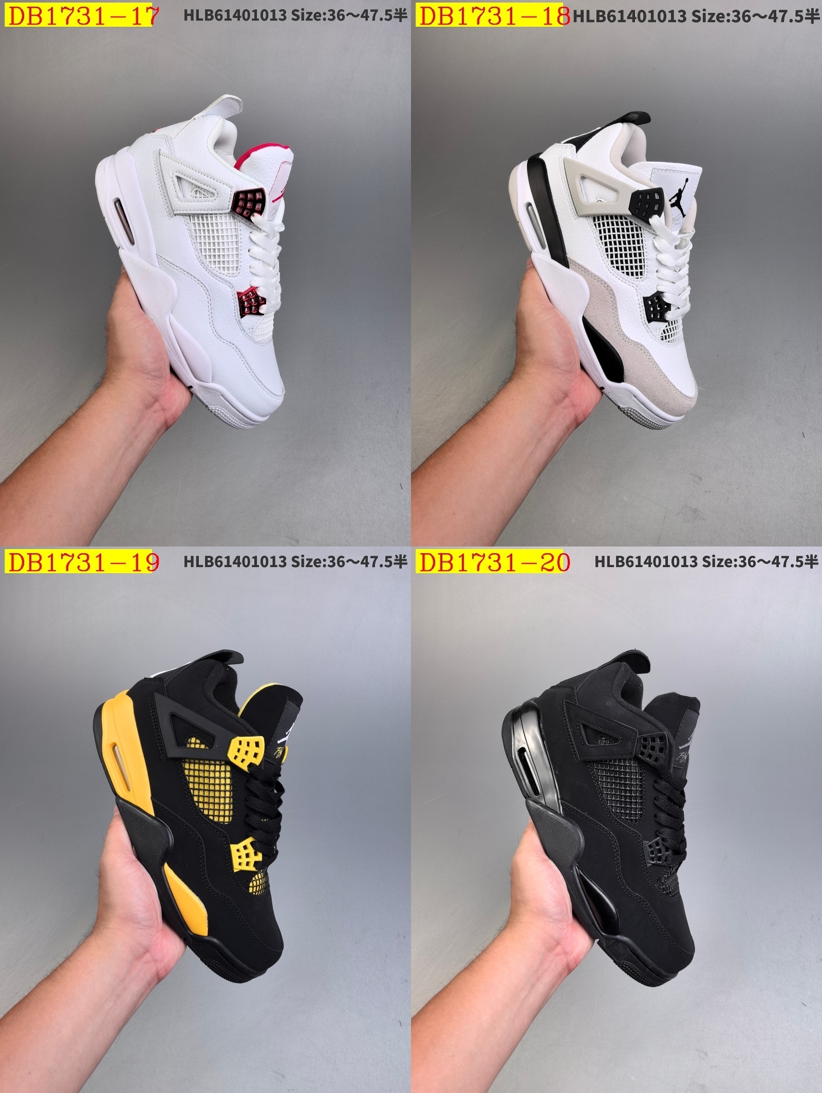 55$ new_dh Air Jordan 4 Retro Fire Red size 36-46 92685035621 DB1731 gallery