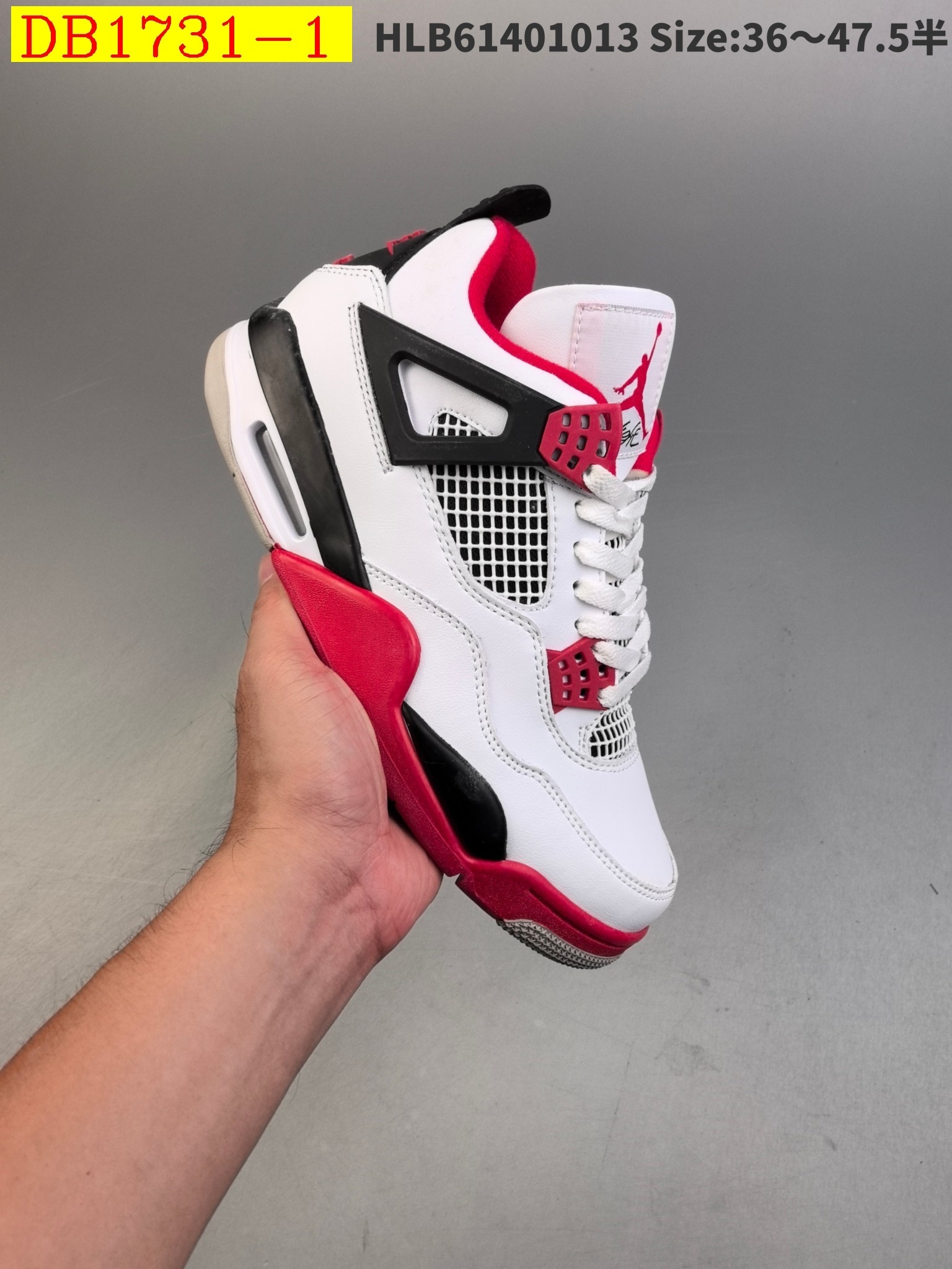 55$ new_dh Air Jordan 4 Retro Fire Red size 36-46 92685035621 DB1731 gallery