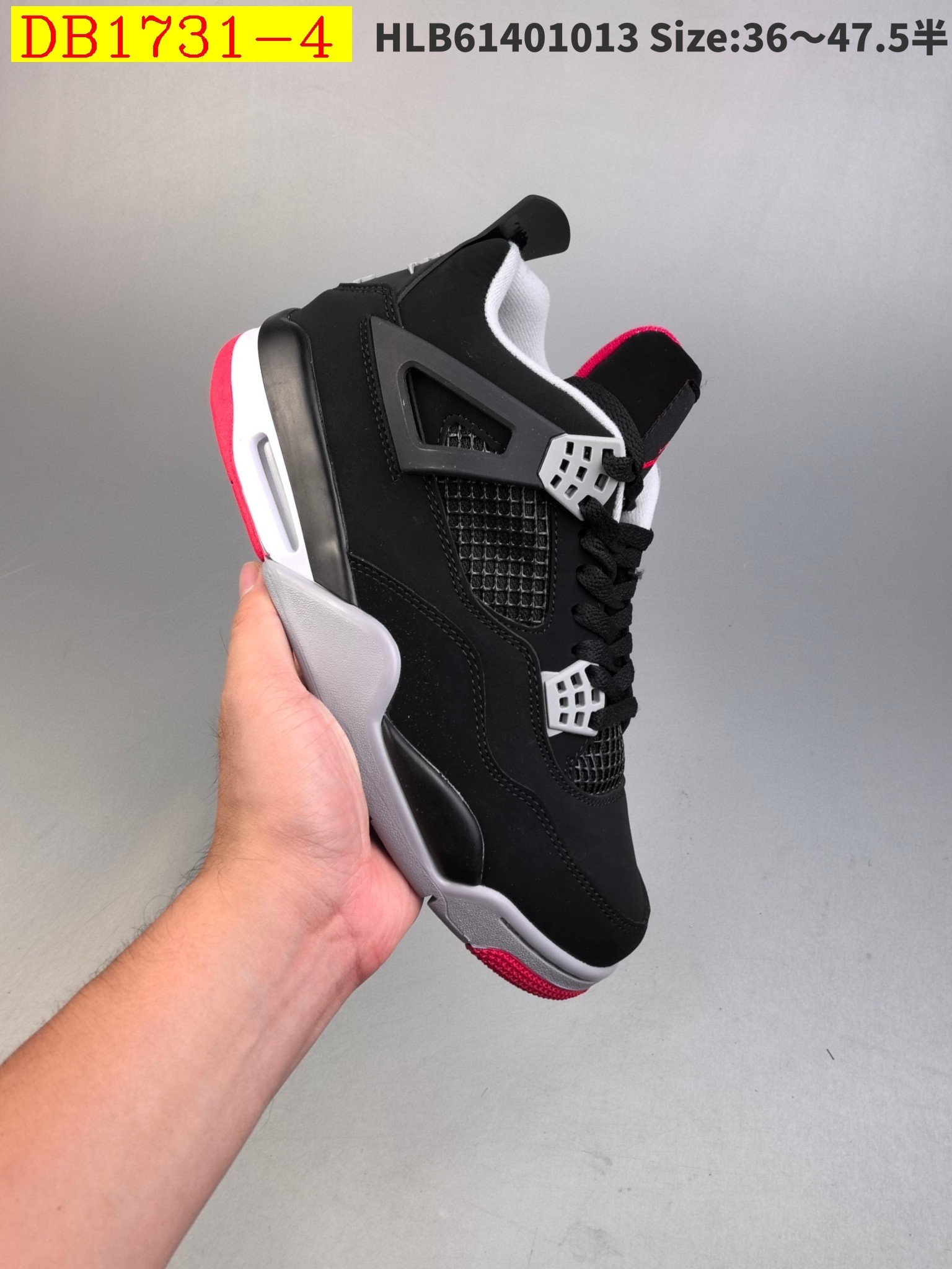 55$ new_dh Air Jordan 4 Retro Fire Red size 36-46 92685035621 DB1731 gallery