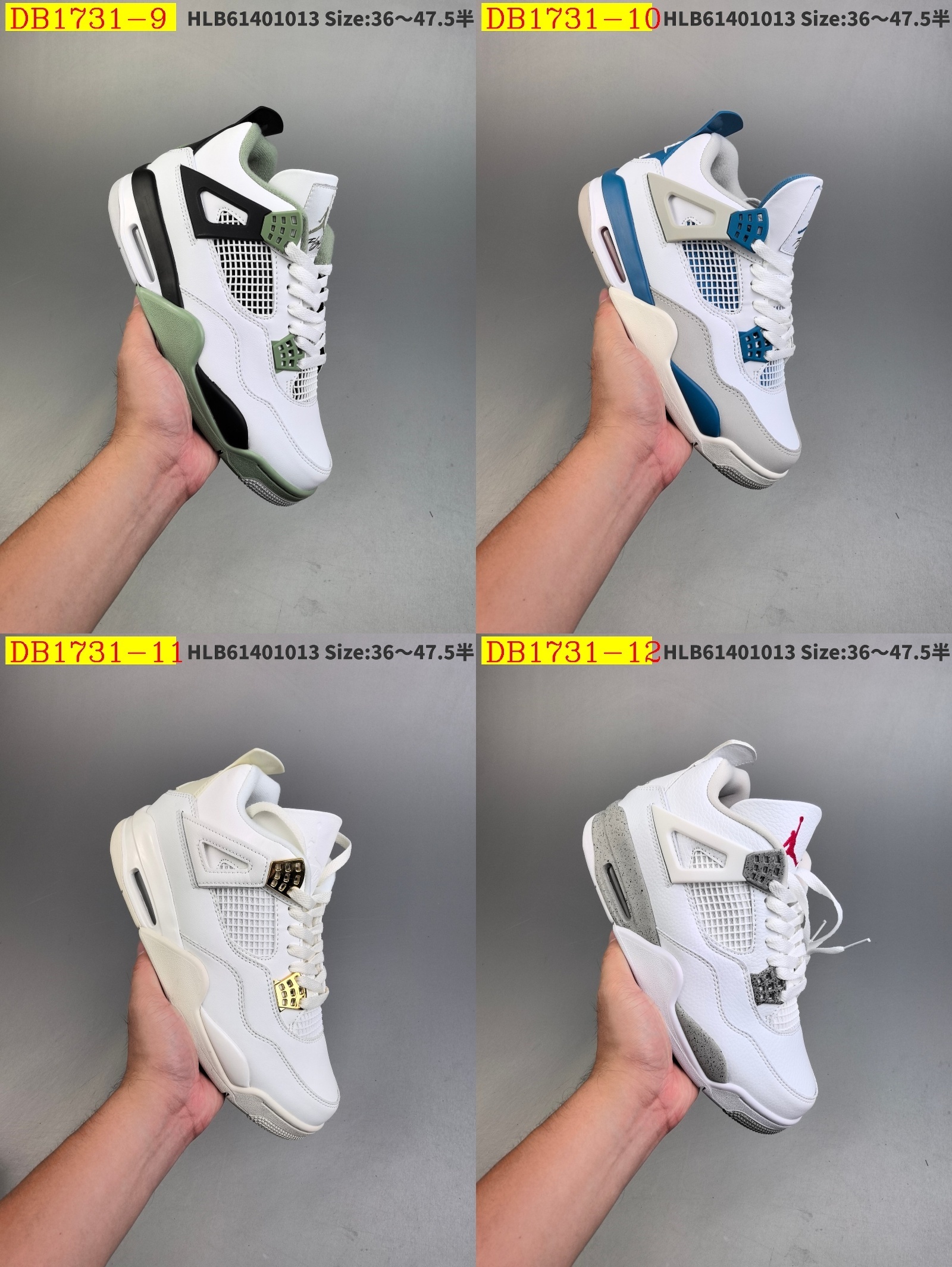 55$ new_dh Air Jordan 4 Retro Fire Red size 36-46 92685035621 DB1731 gallery