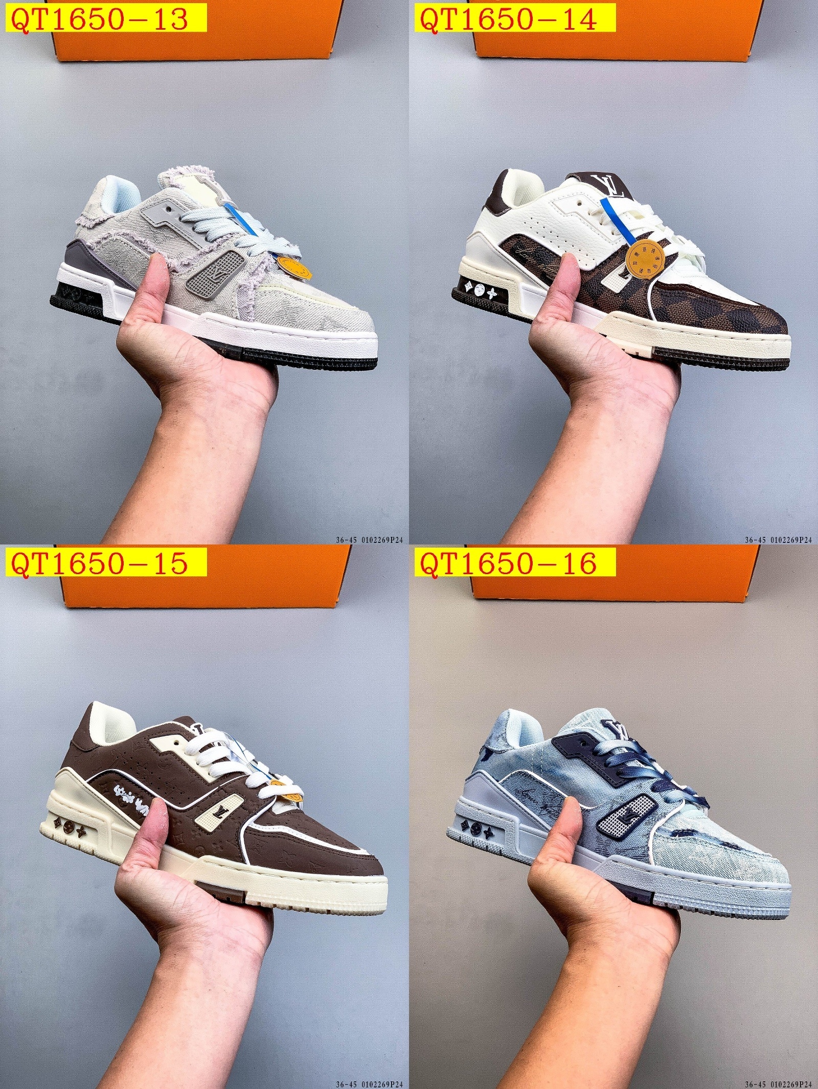 56$ Louis Vuitton LV Trainer Maxi Size 36-45 228420 QT1650 gallery