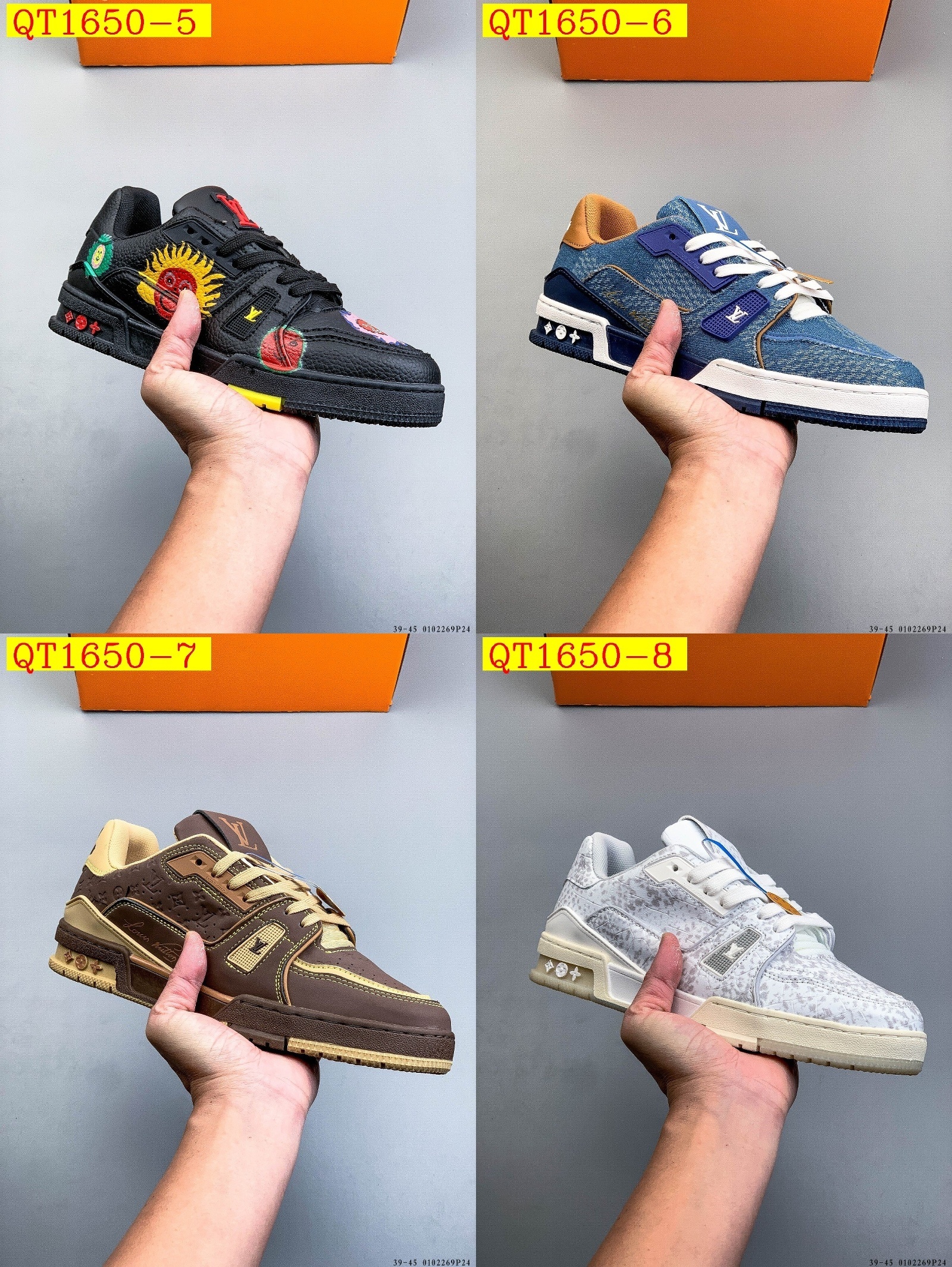 56$ Louis Vuitton LV Trainer Maxi Size 36-45 228420 QT1650 gallery