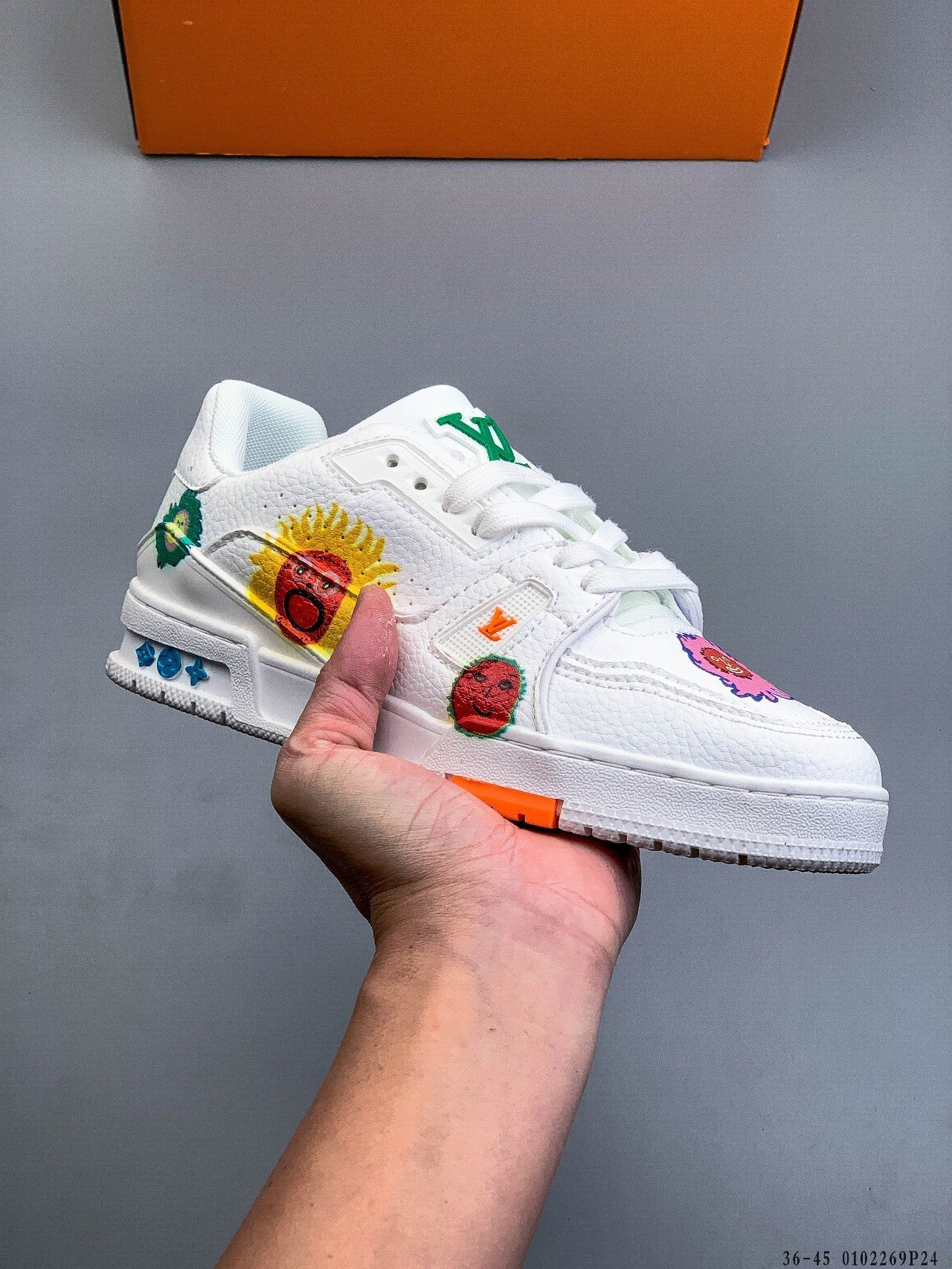 56$ Louis Vuitton LV Trainer Maxi Size 36-45 228420 QT1650 gallery