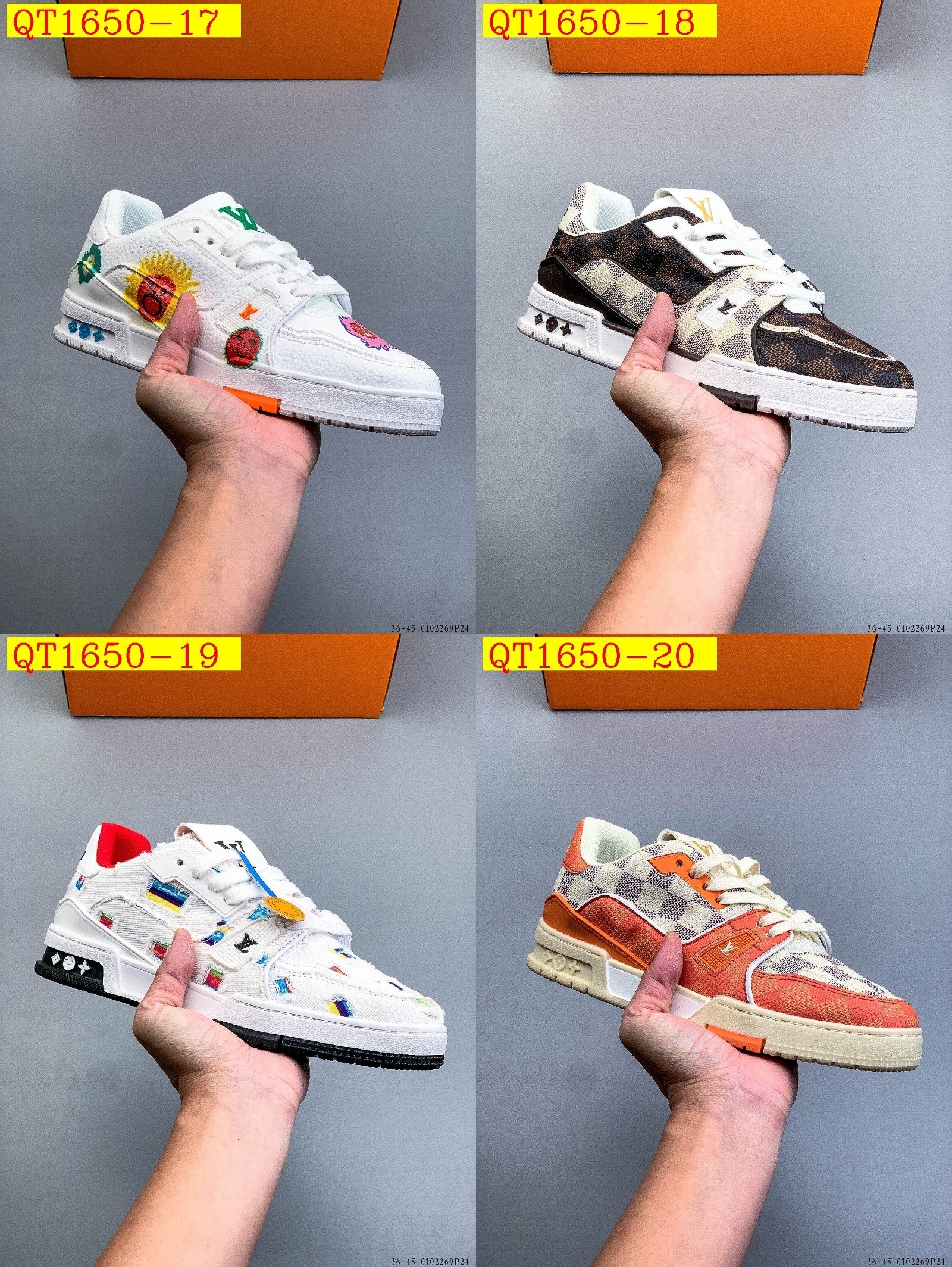 56$ Louis Vuitton LV Trainer Maxi Size 36-45 228420 QT1650 gallery