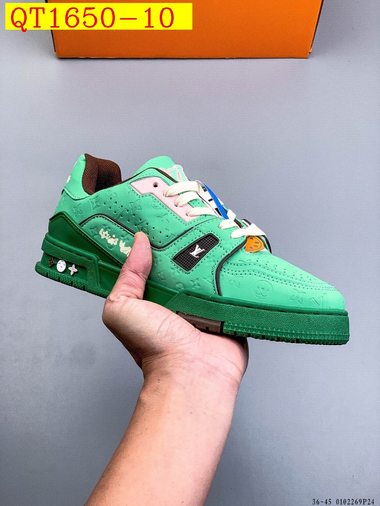 56$ Louis Vuitton LV Trainer Maxi Size 36-45 228420 QT1650 gallery