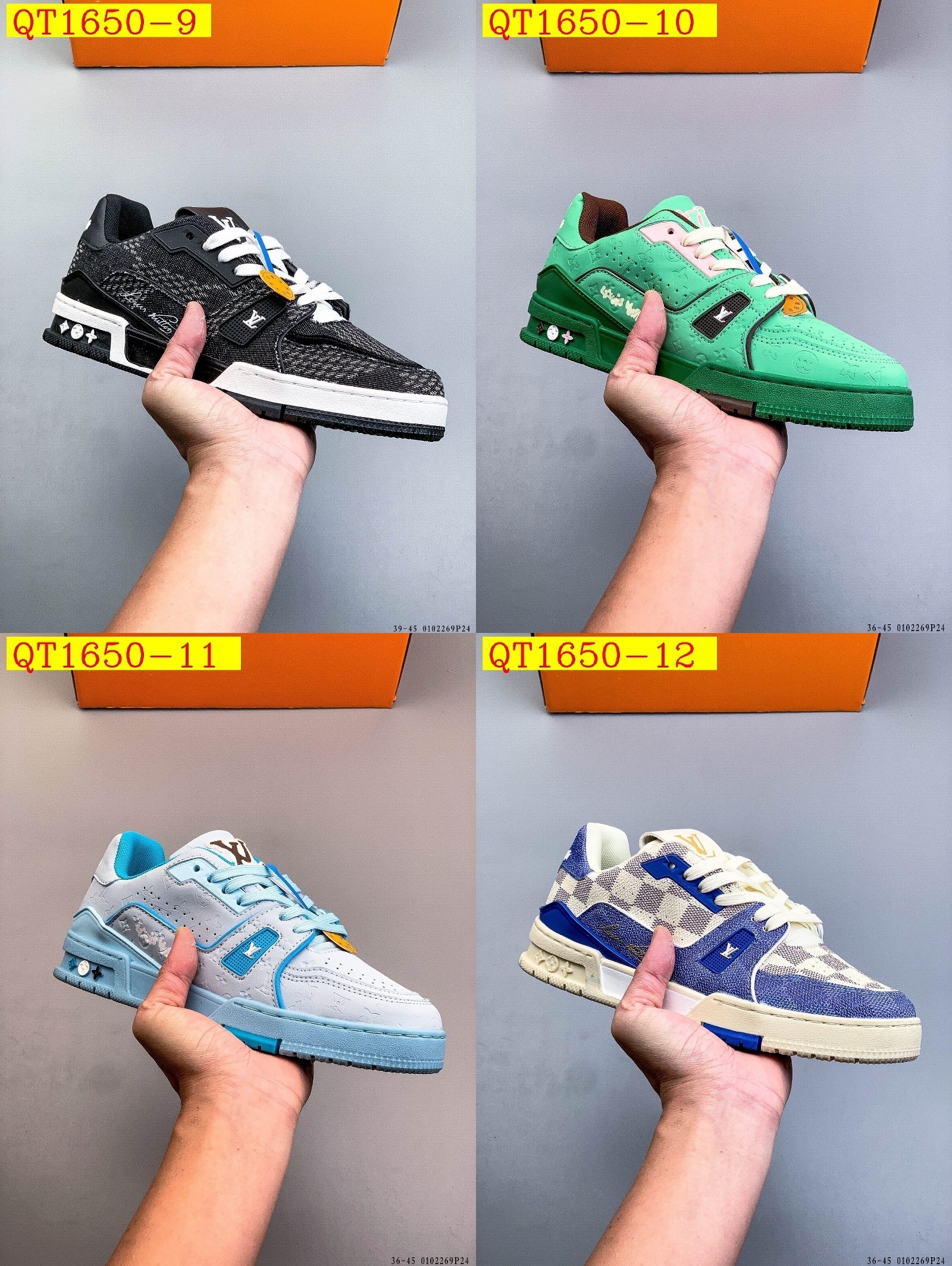 56$ Louis Vuitton LV Trainer Maxi Size 36-45 228420 QT1650 gallery